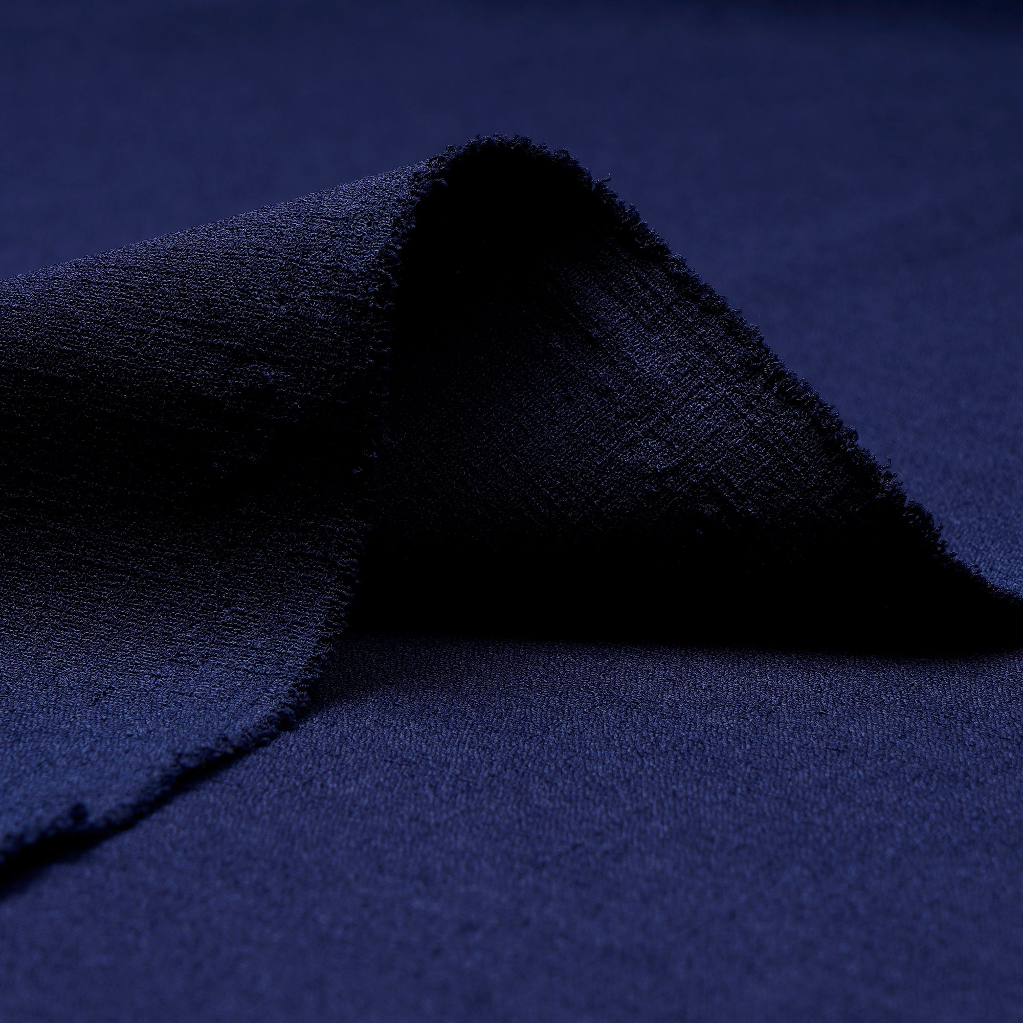 Deep Blue Solid Dyed Imported Heavy Slub Fabric (60" Width)