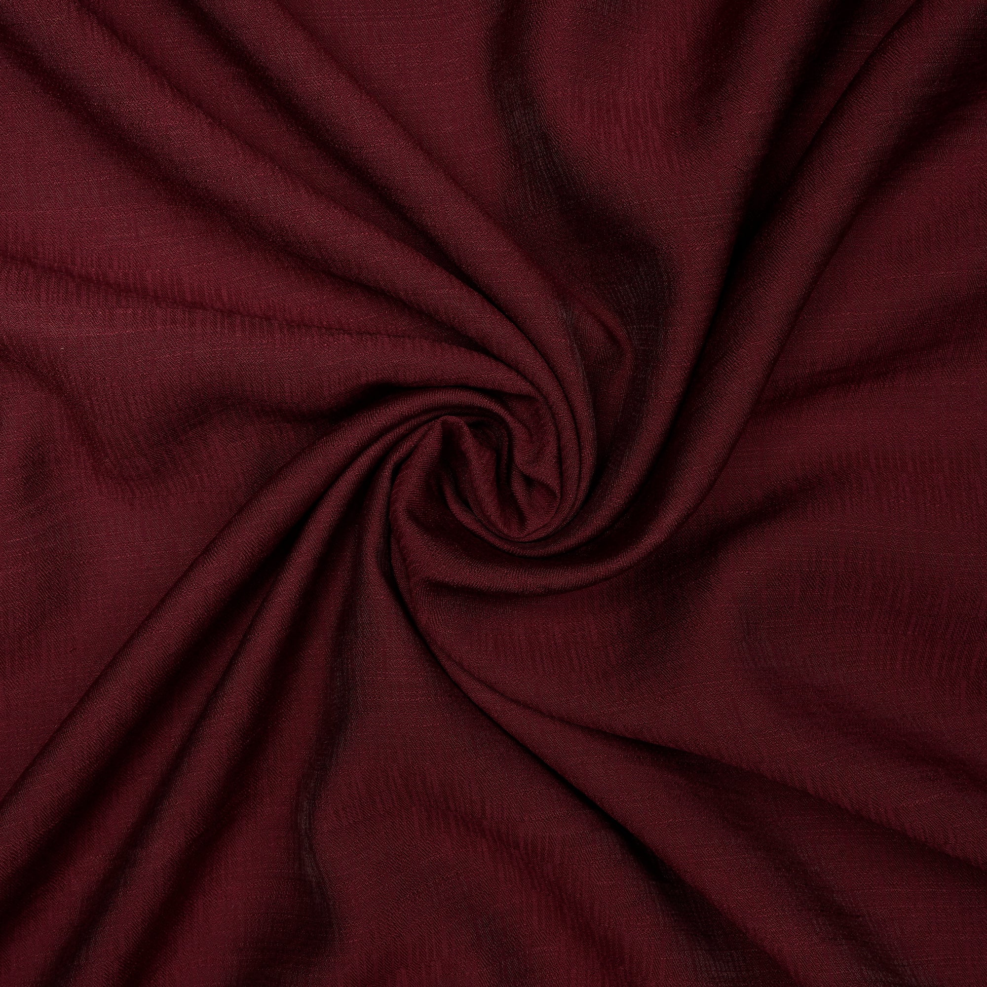Maroon Solid Dyed Imported Poly Slub Fabric (60" Width)