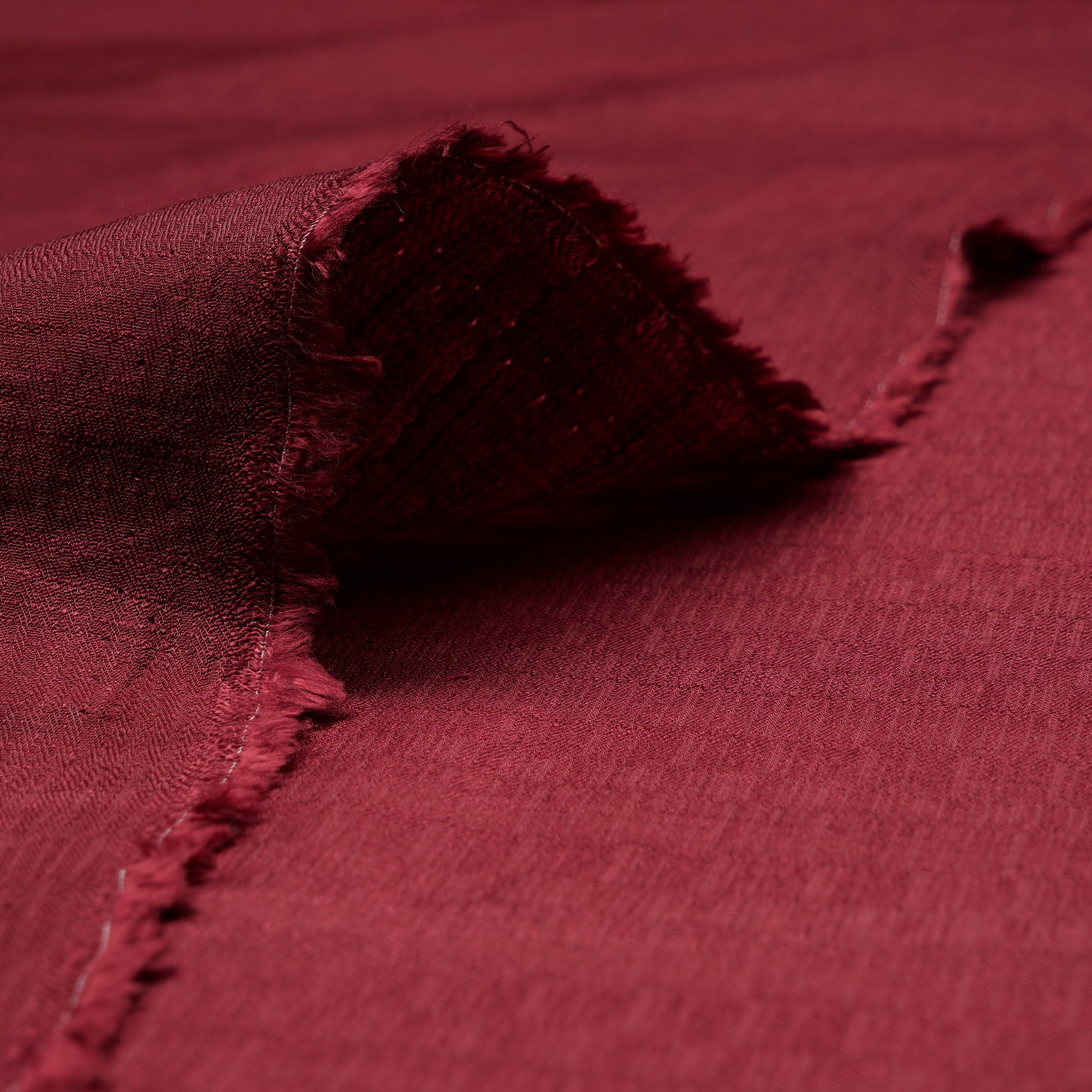 Maroon Solid Dyed Imported Poly Slub Fabric (60" Width)