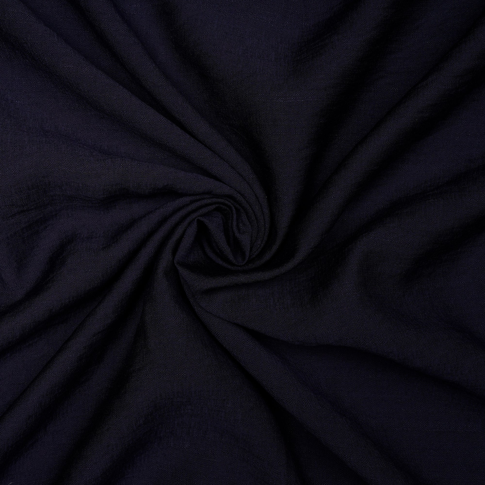 Deep Blue Solid Dyed Imported Poly Slub Fabric (60" Width)
