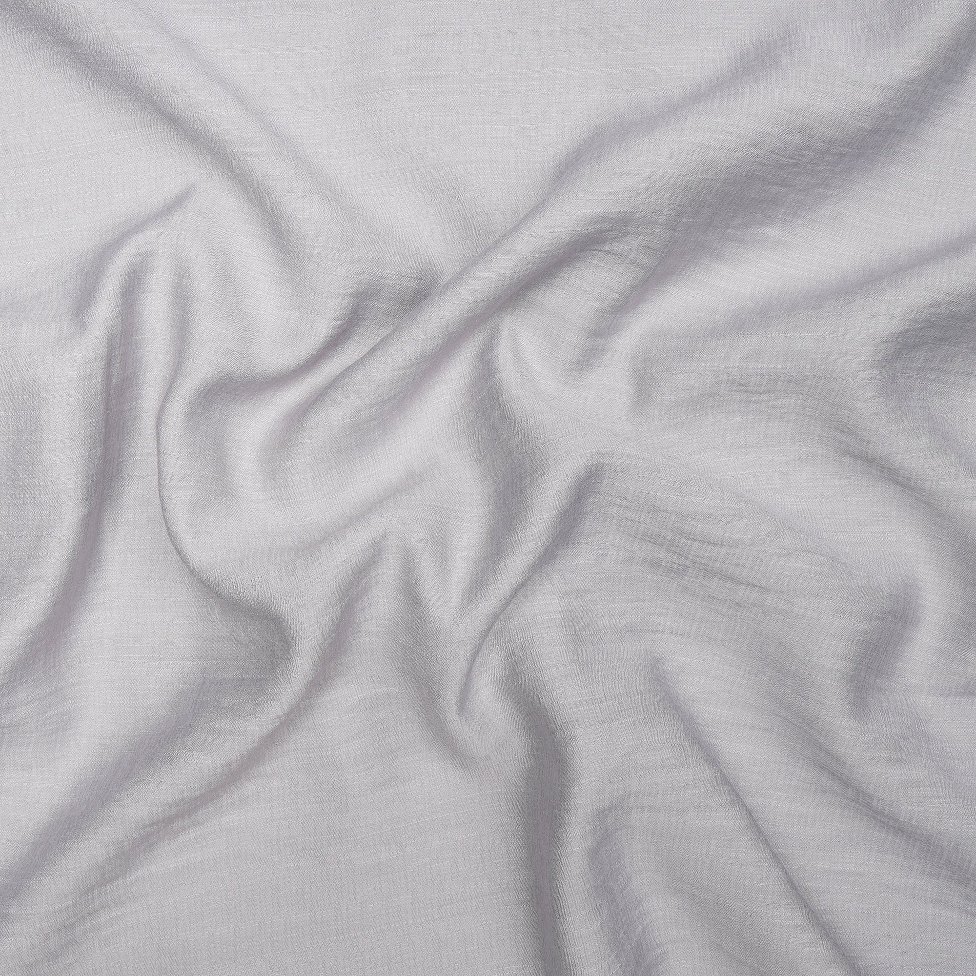 Silver Solid Dyed Imported Poly Slub Fabric (60" Width)