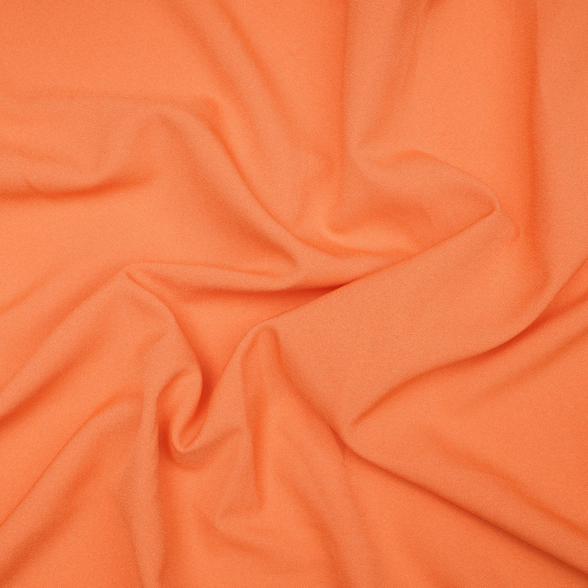 Orange Solid Dyed Imported Moss Crepe Fabric (60" Width)