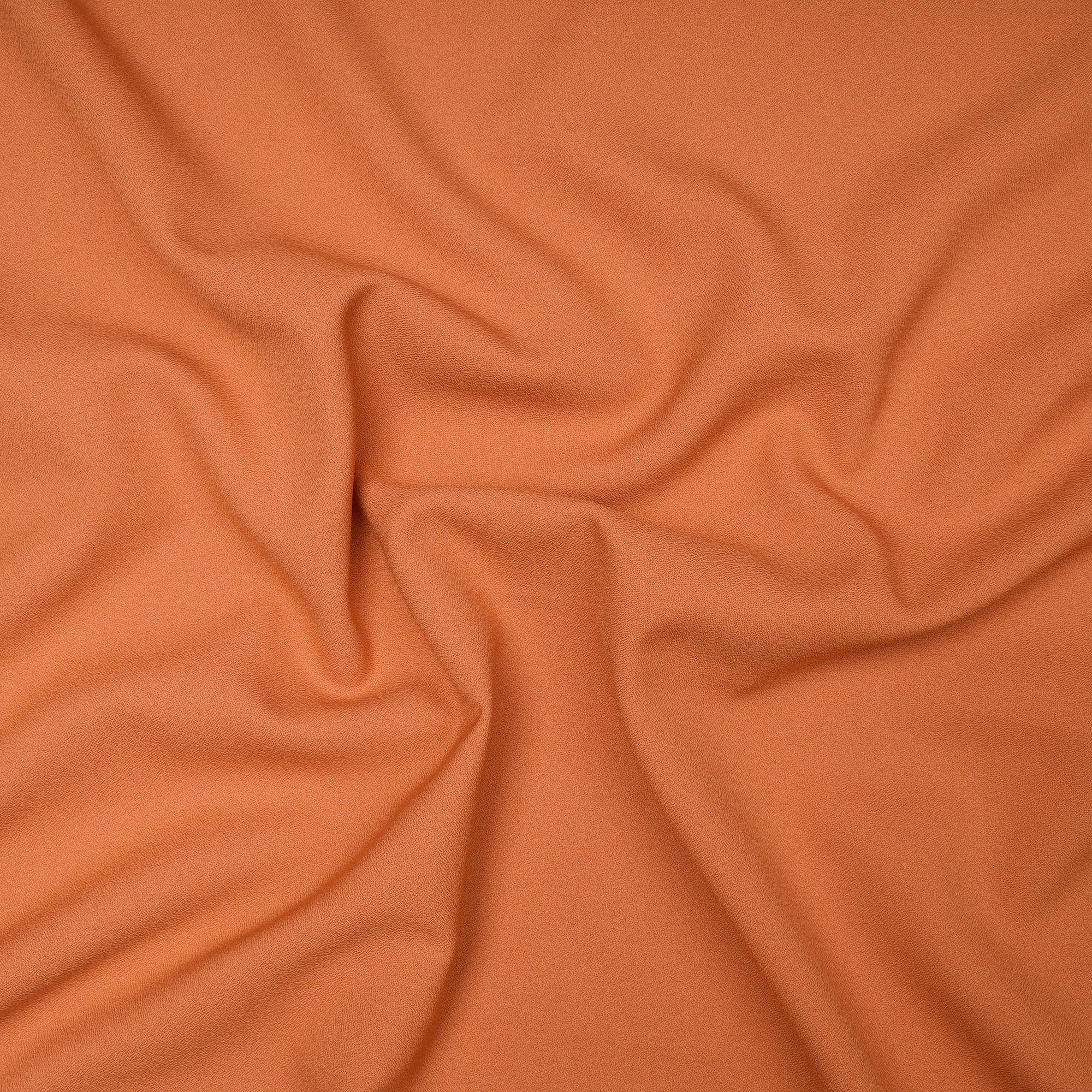 Sienna Brown Solid Dyed Imported Moss Crepe Fabric (60" Width)
