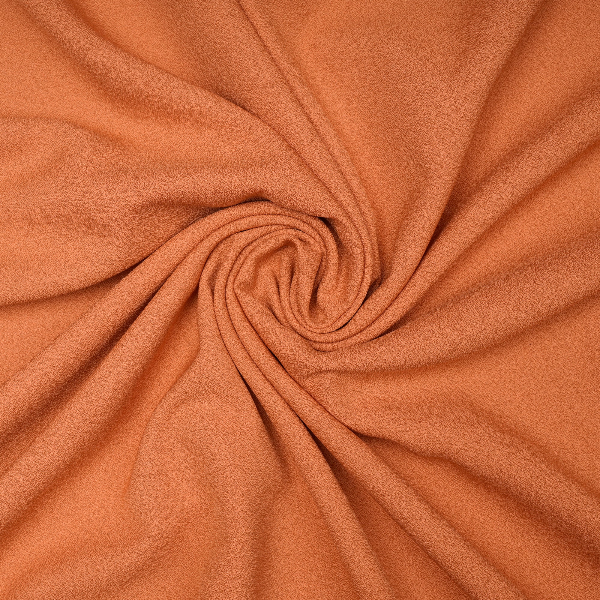 Sienna Brown Solid Dyed Imported Moss Crepe Fabric (60" Width)
