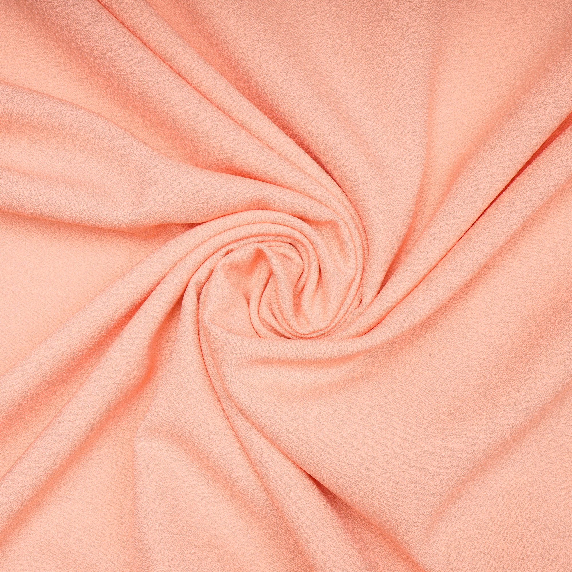 Atomic Tangerine Solid Dyed Imported Moss Crepe Fabric (60" Width)