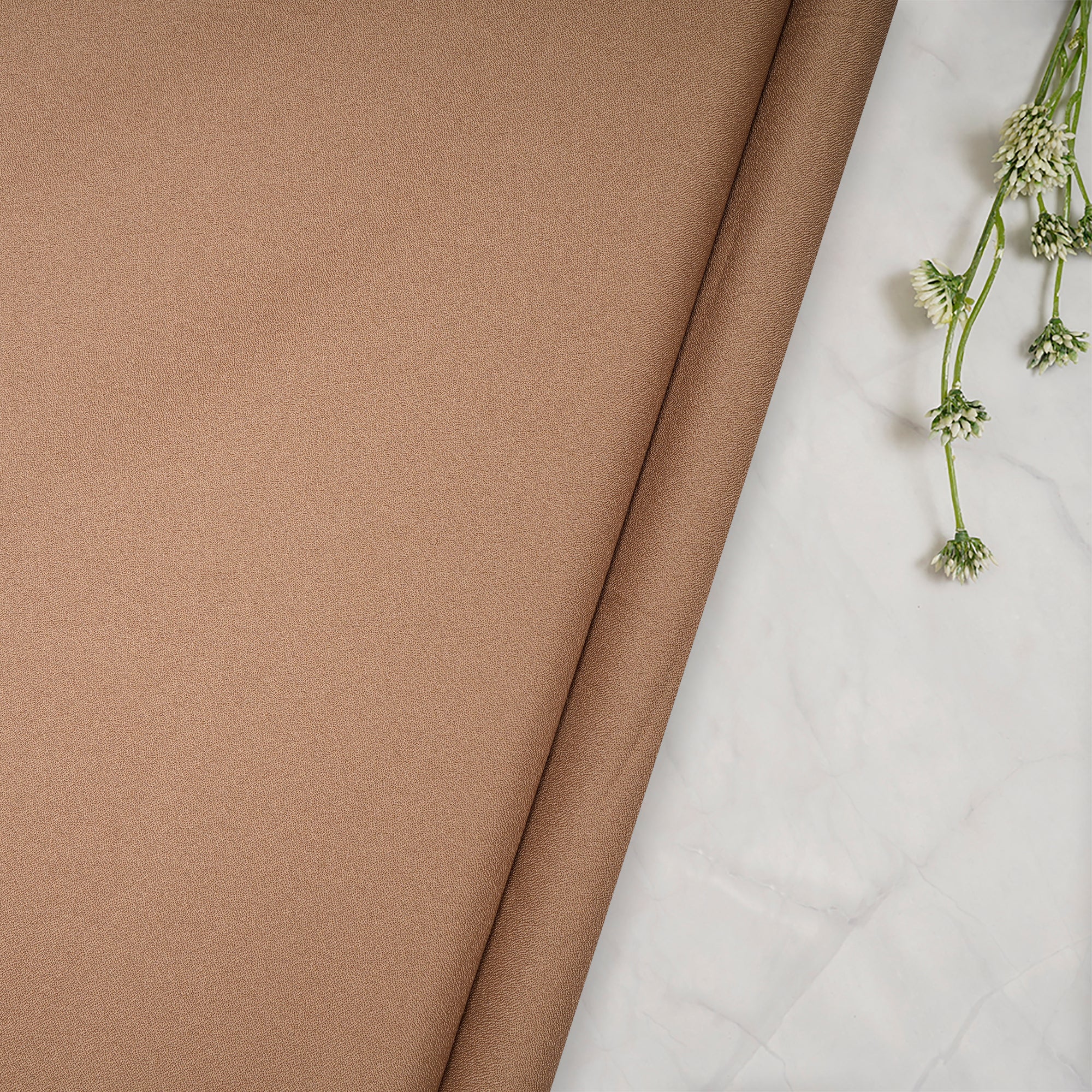 Bronze Solid Dyed Imported Amazon Moss Crepe Fabric (60" Width)