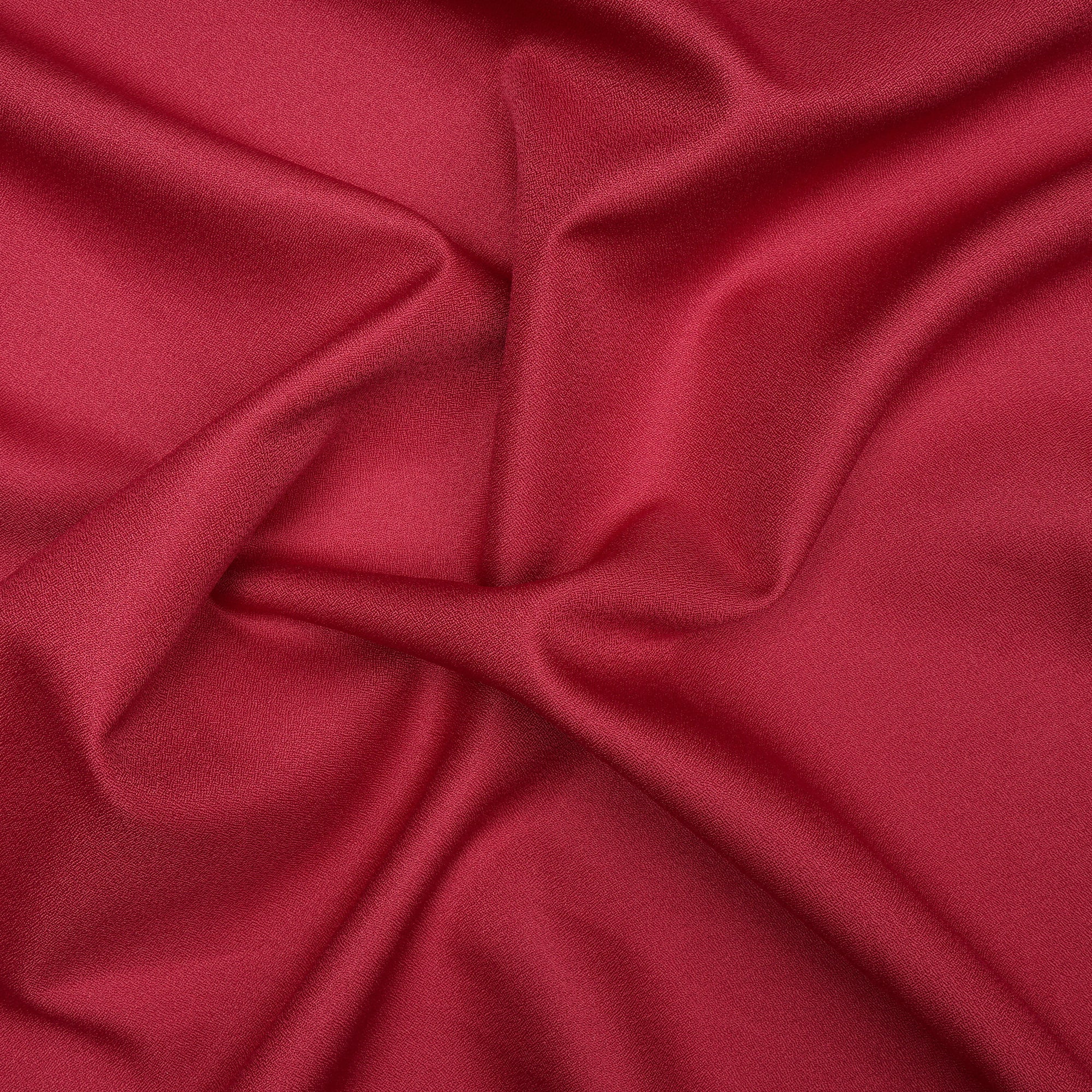 Maroon Solid Dyed Imported Amazon Moss Crepe Fabric (60" Width)
