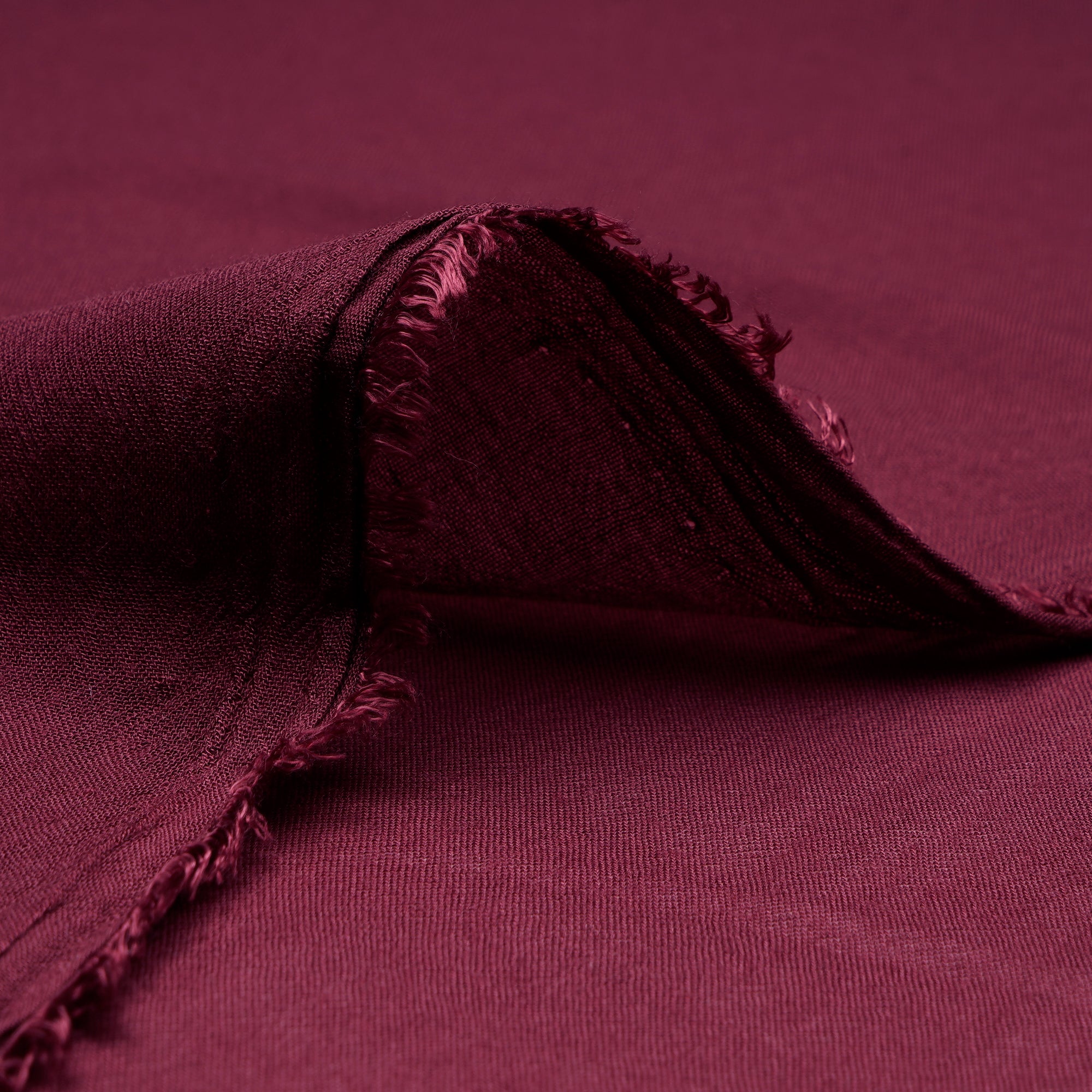 Deep Maroon Solid Dyed Imported Ice Voile Fabric (60" Width)