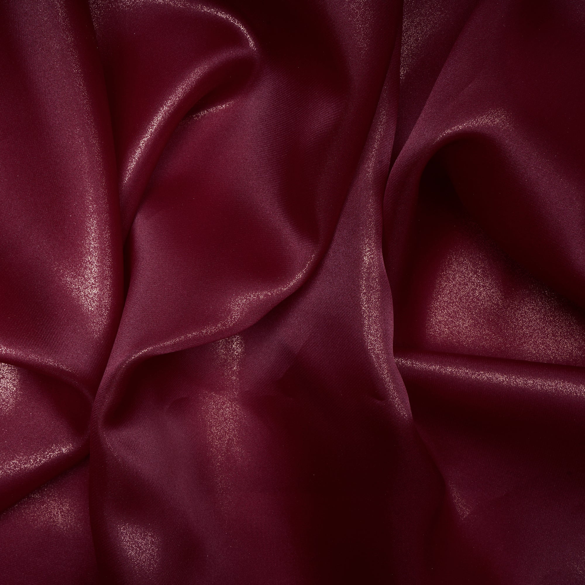 Maroon Imported Foil Organza Fabric (60" Width)