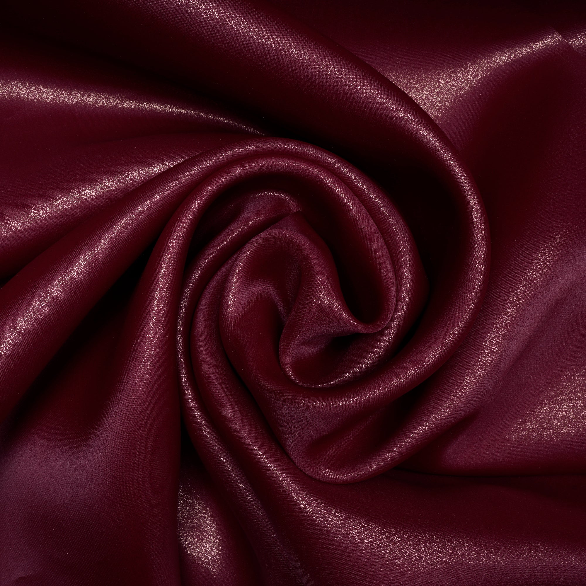 Maroon Imported Foil Organza Fabric (60" Width)