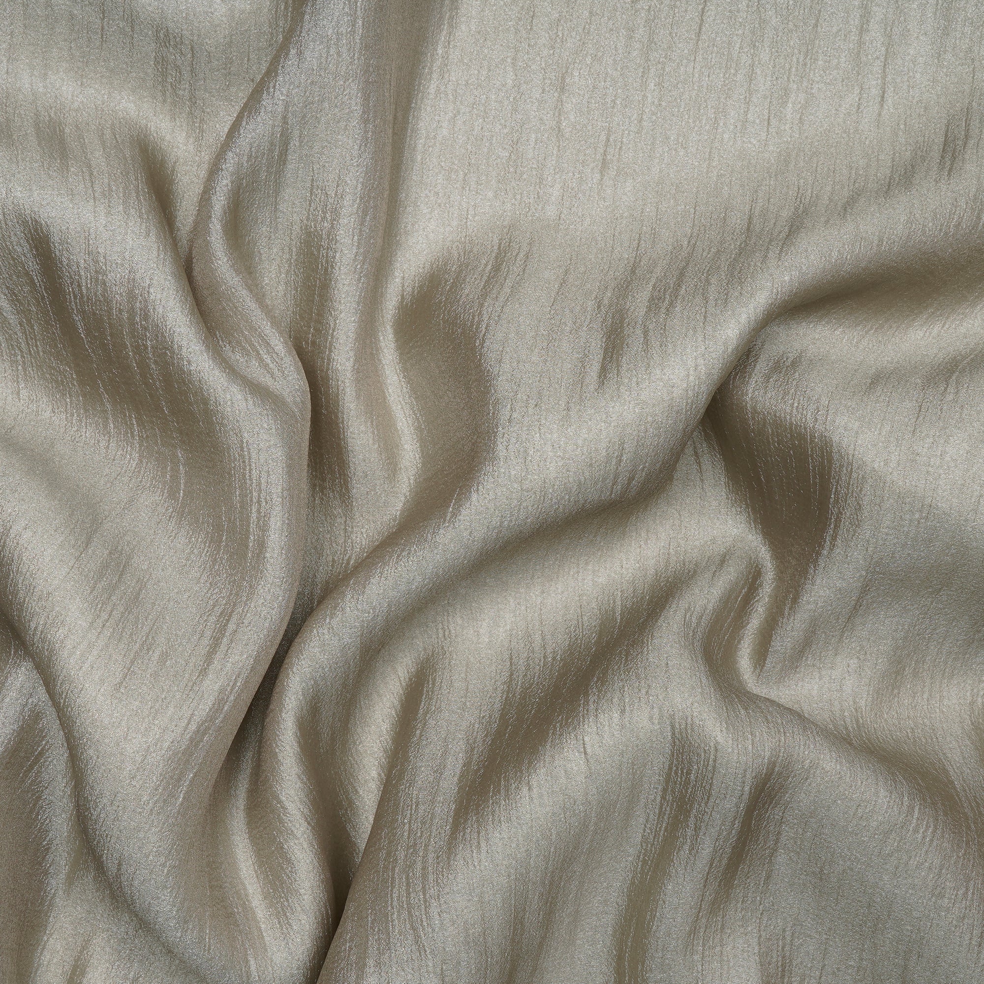 Olive Imported Crinkle Chiffon Organza Fabric (60" Width)