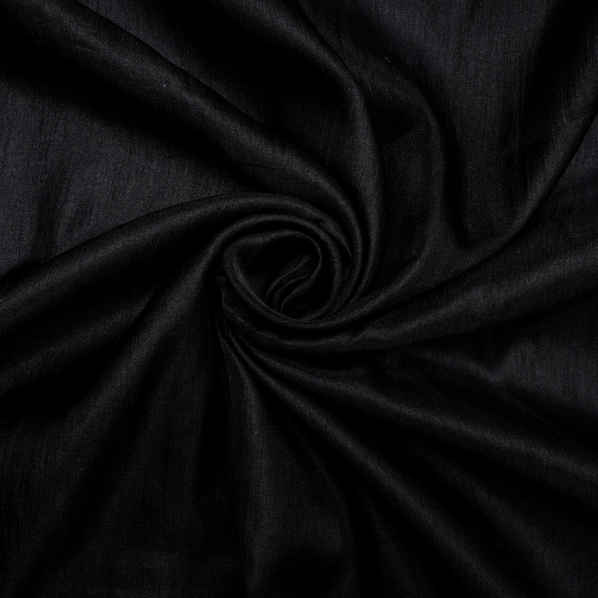 Black Imported Crinkle Chiffon Organza Fabric (60" Width)