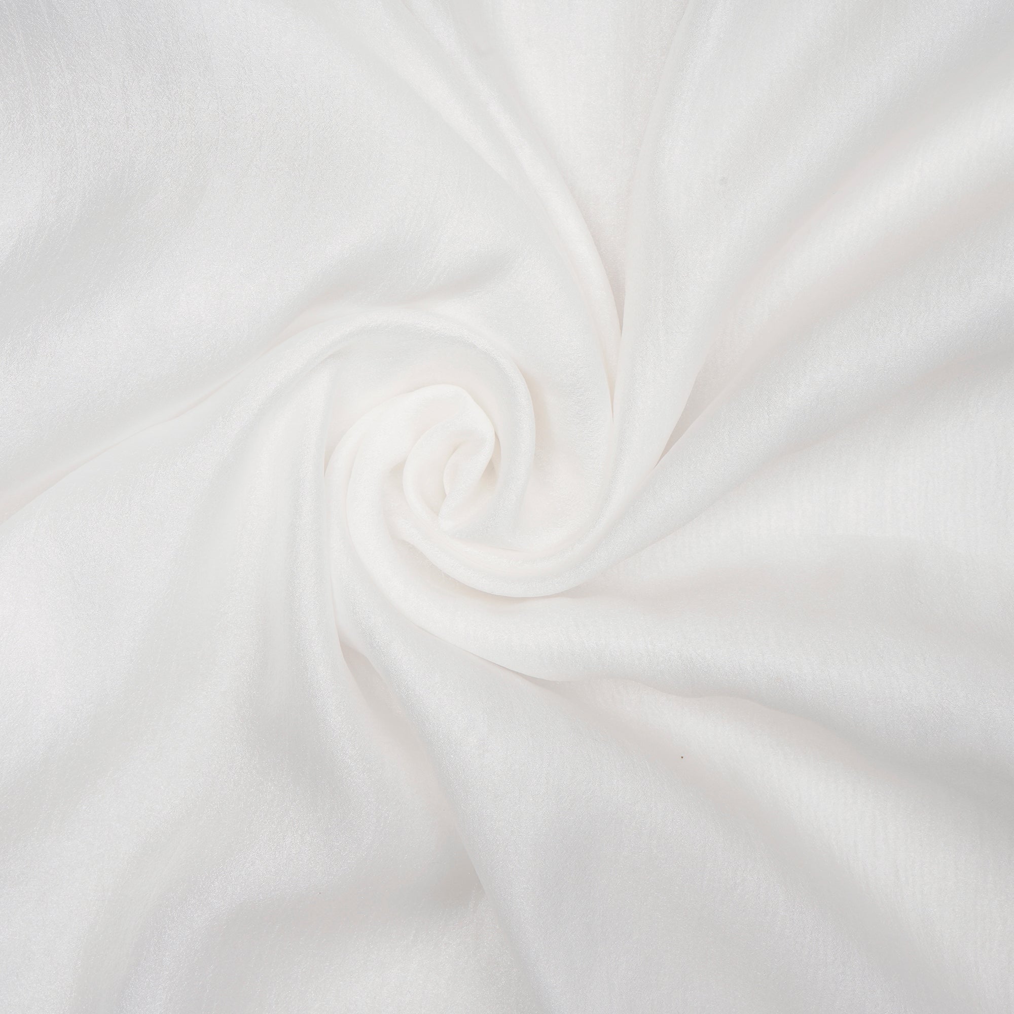 White Imported Crinkle Chiffon Organza Fabric (60" Width)