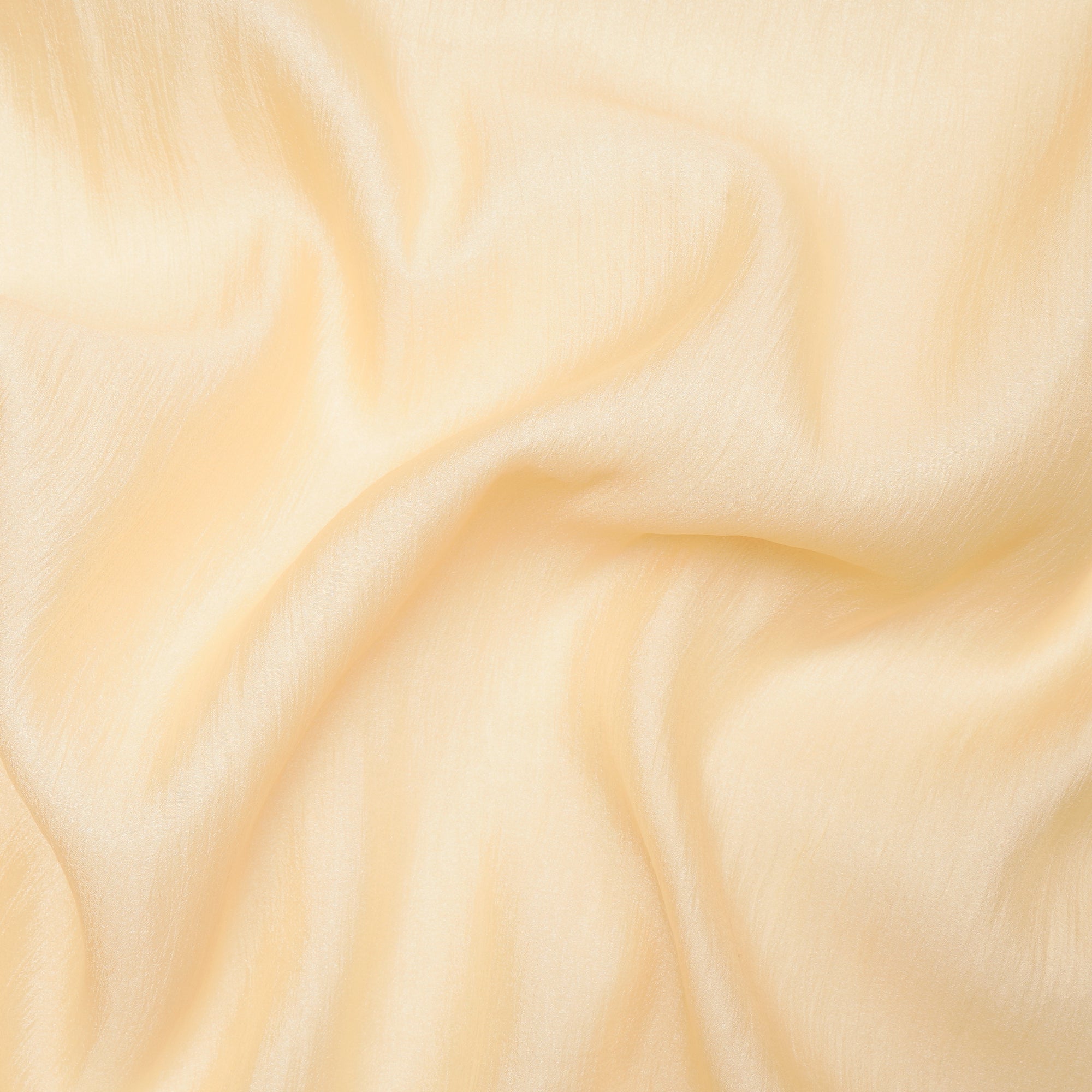 Yellow Imported Crinkle Chiffon Organza Fabric (60" Width)