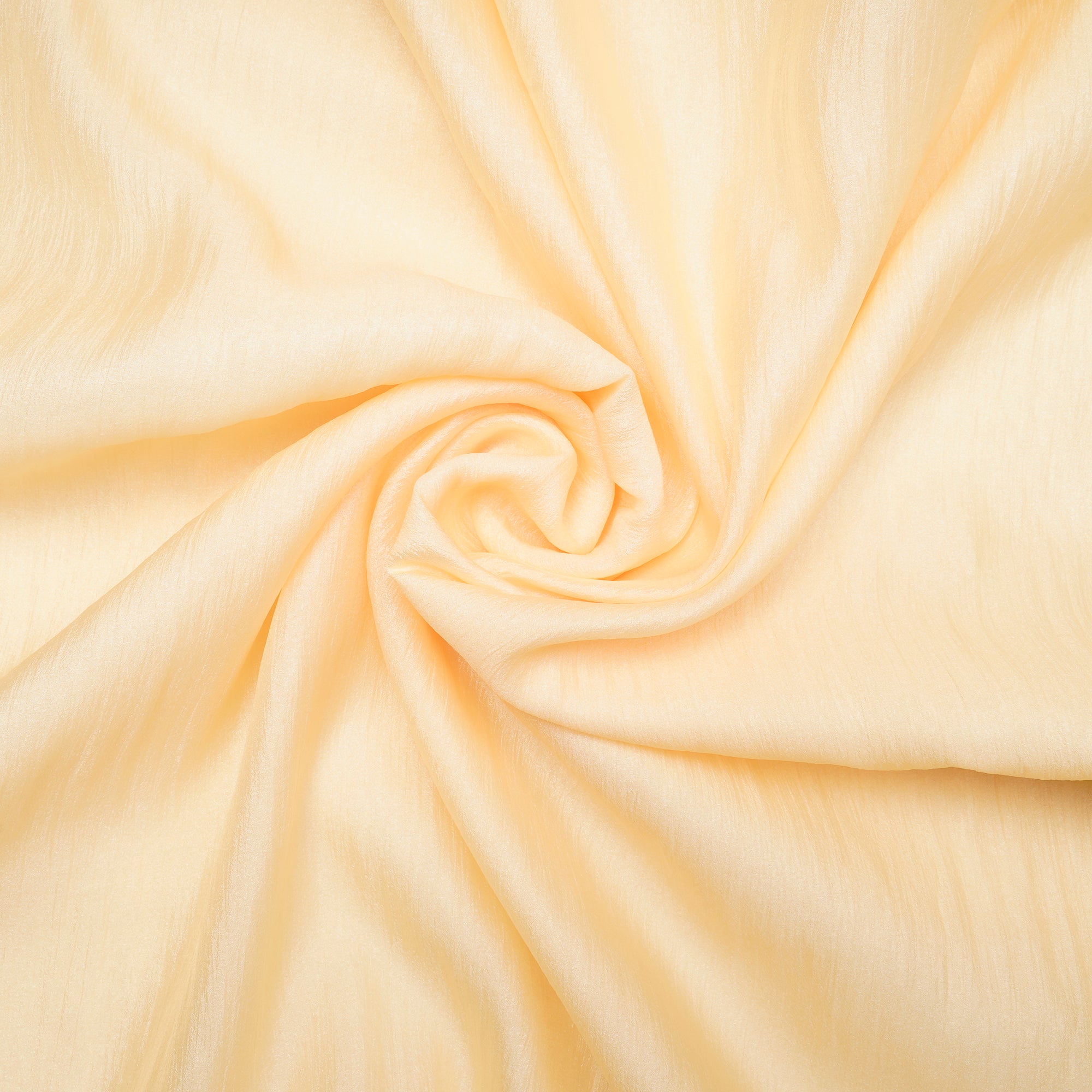 Yellow Imported Crinkle Chiffon Organza Fabric (60" Width)