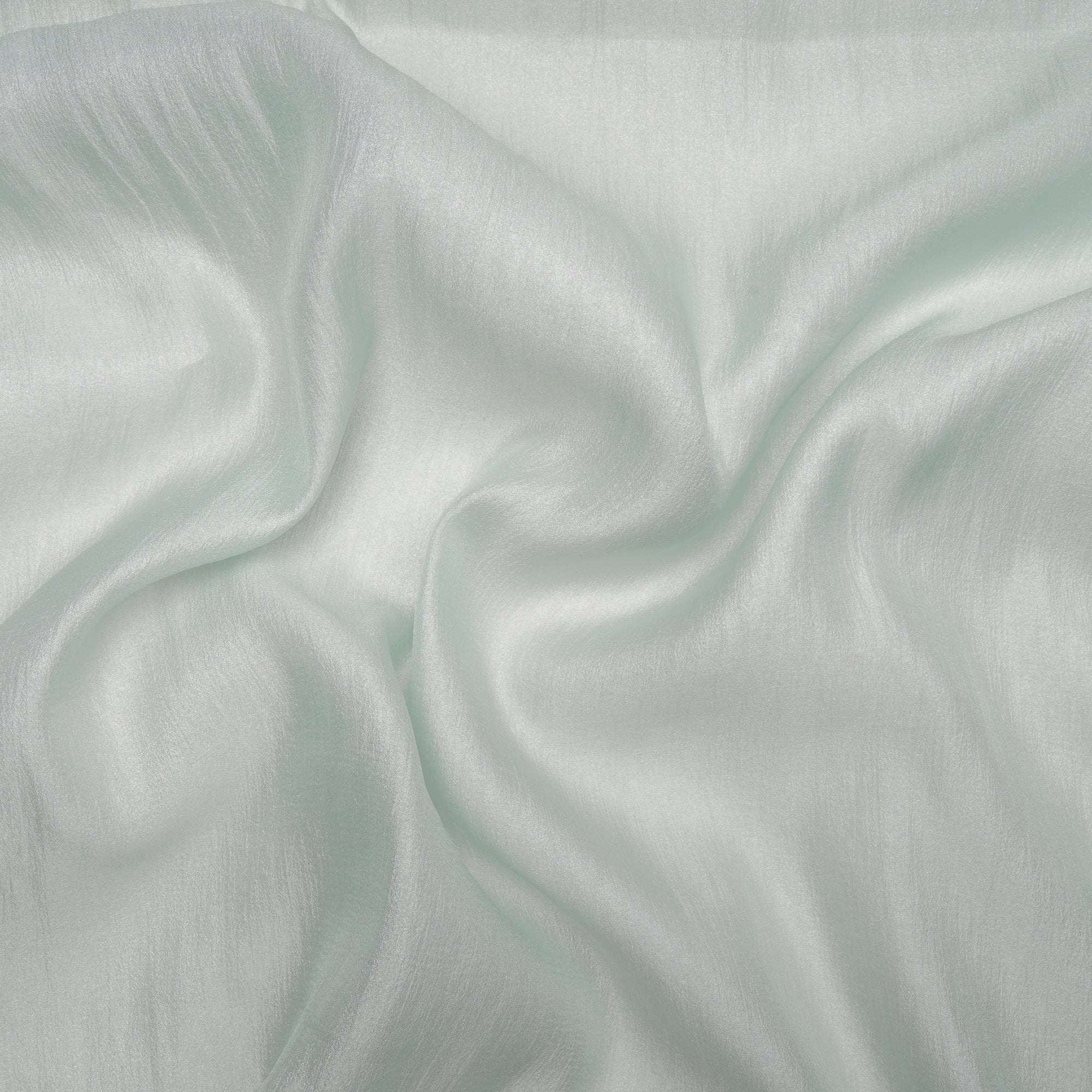 Green Spring Rain Imported Crinkle Chiffon Organza Fabric (60" Width)