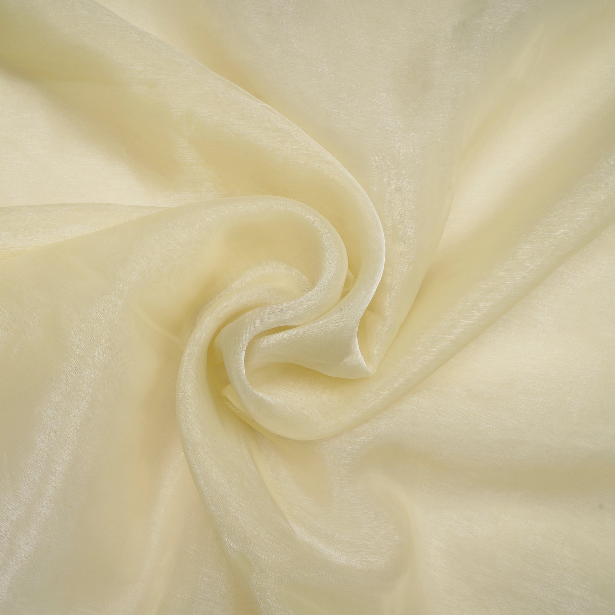 Lime Yellow Imported Nylon Glass Organza Fabric (44" Width)