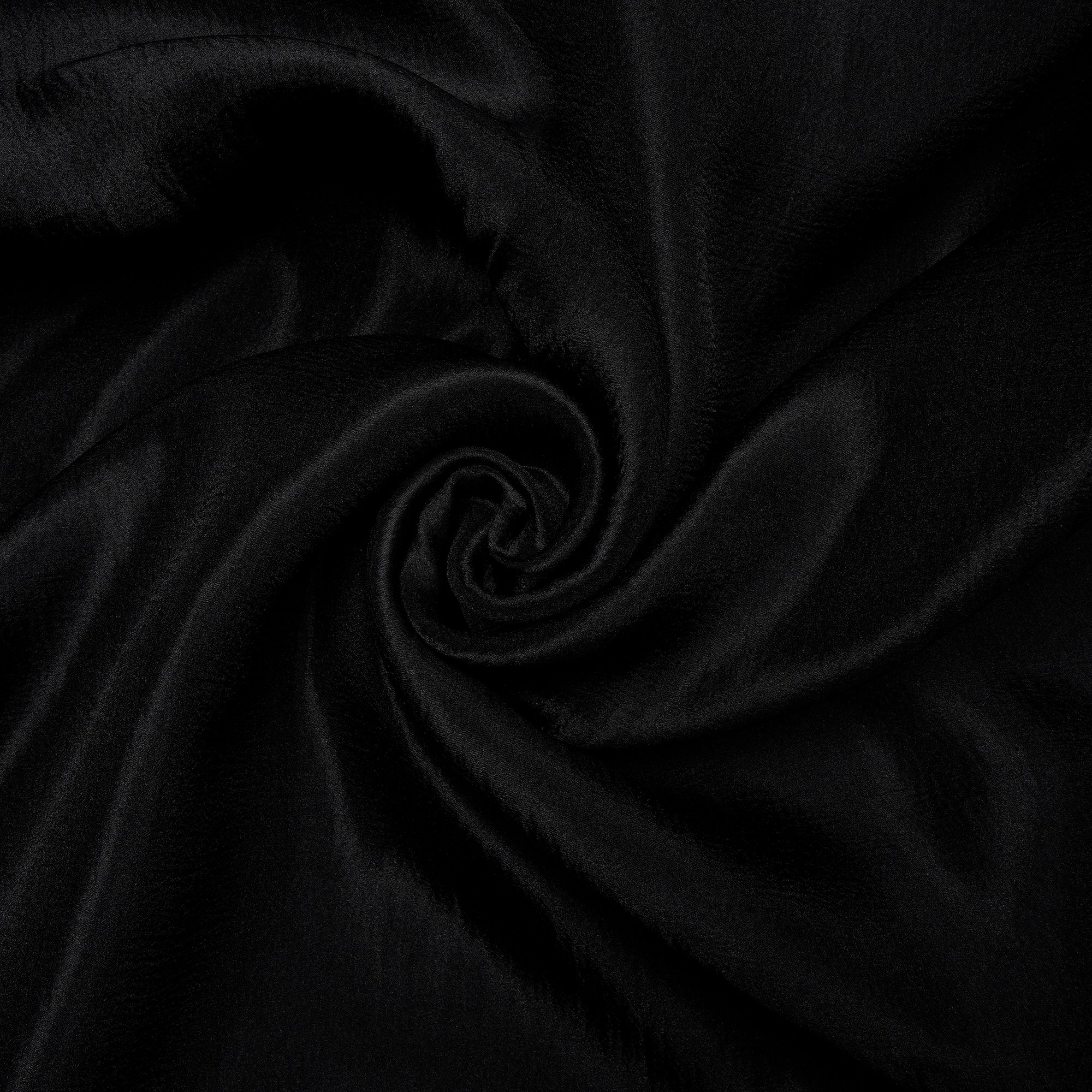 Black Imported Crushed Organza Fabric (60" Width)