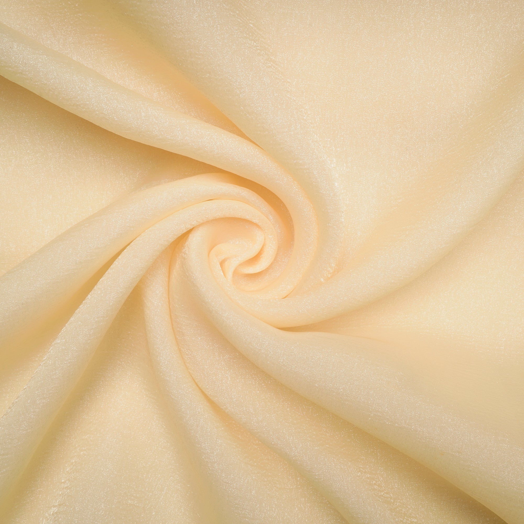 Yellow Imported Crushed Organza Fabric (60" Width)