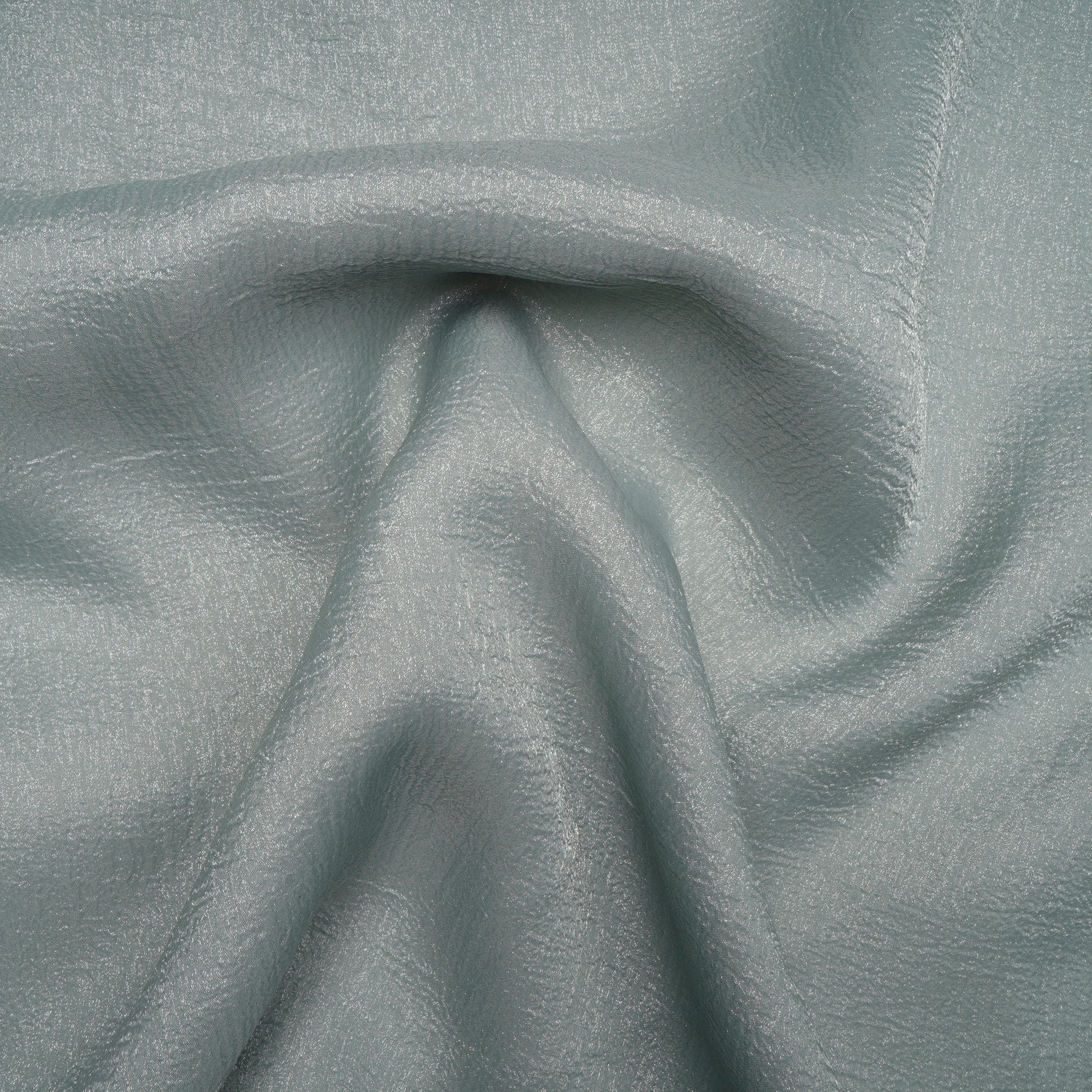 Glass Green Imported Crushed Organza Fabric (60" Width)