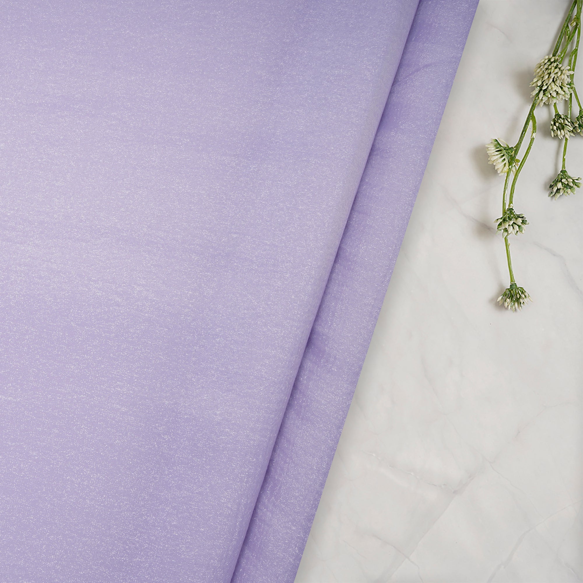 Lavender Imported Crushed Organza Fabric (60" Width)