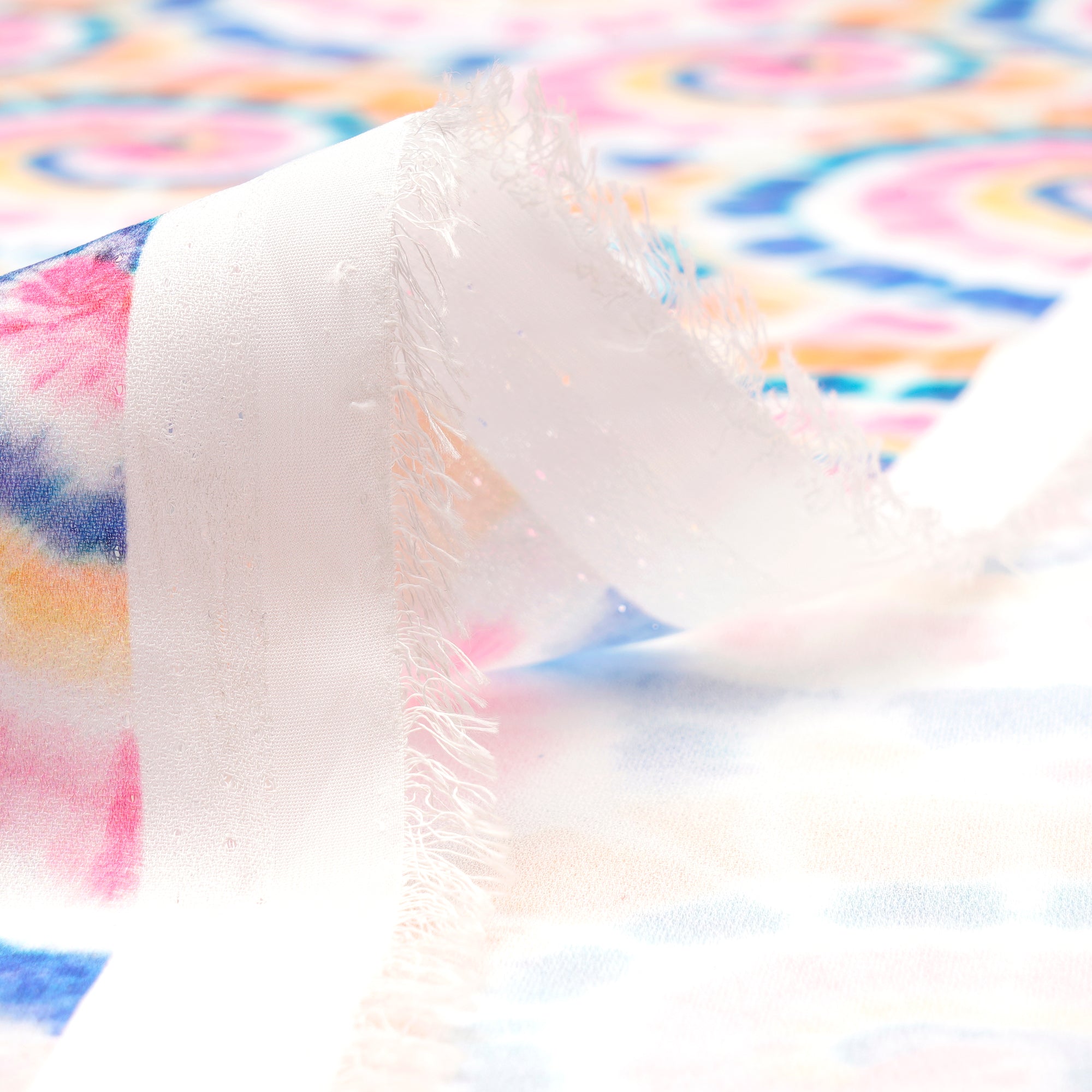 Multi Color Tie-Dye Pattern Digital Print Imported Royal Georgette Fabric (60" Width)
