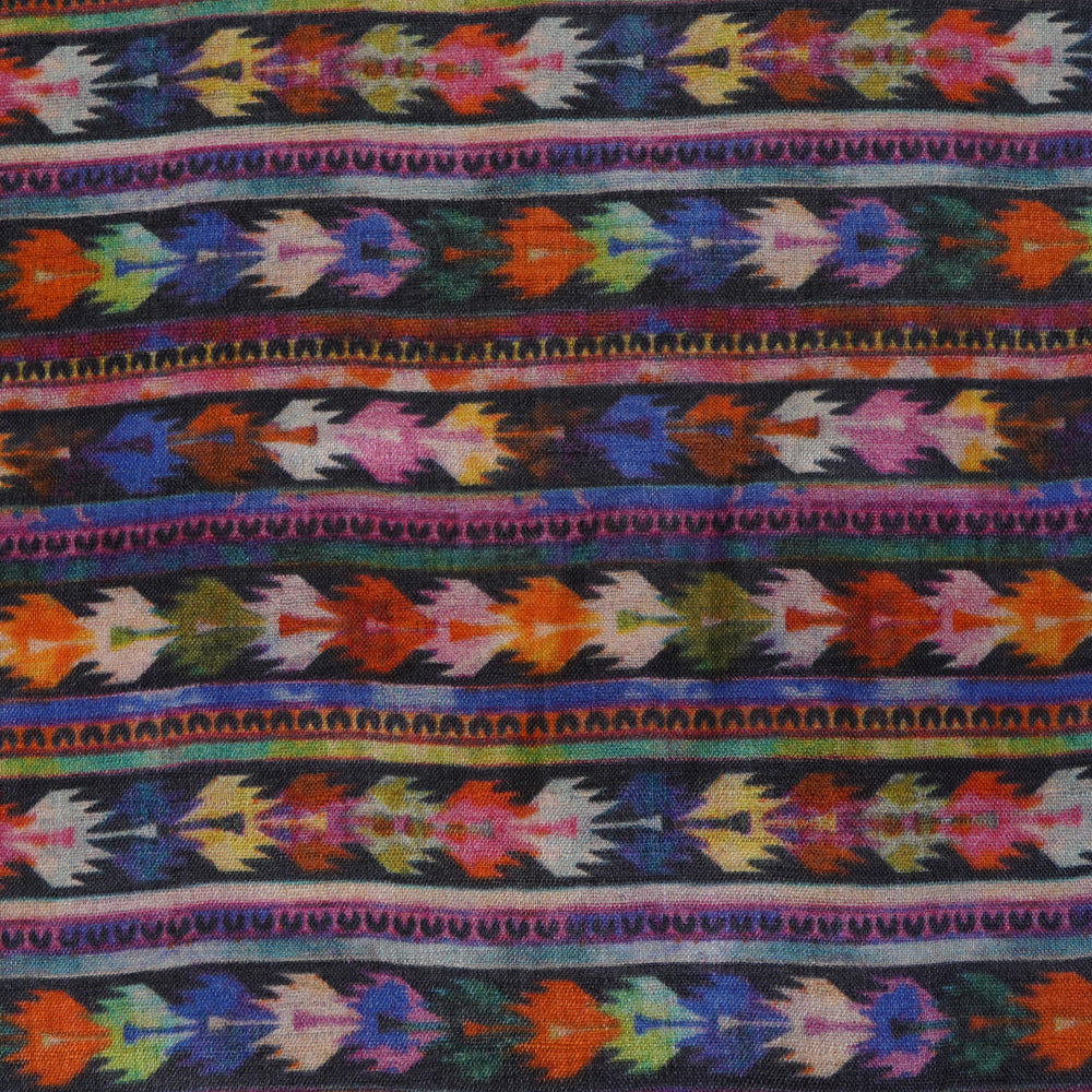 Multi Color Digital Printed Tussar Silk Fabric