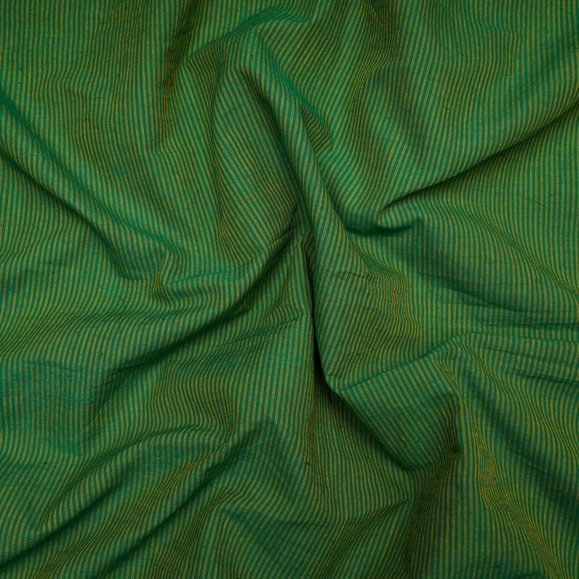(Pre Cut 1.90 Mtr )Green Mangalgiri Cotton Fabric