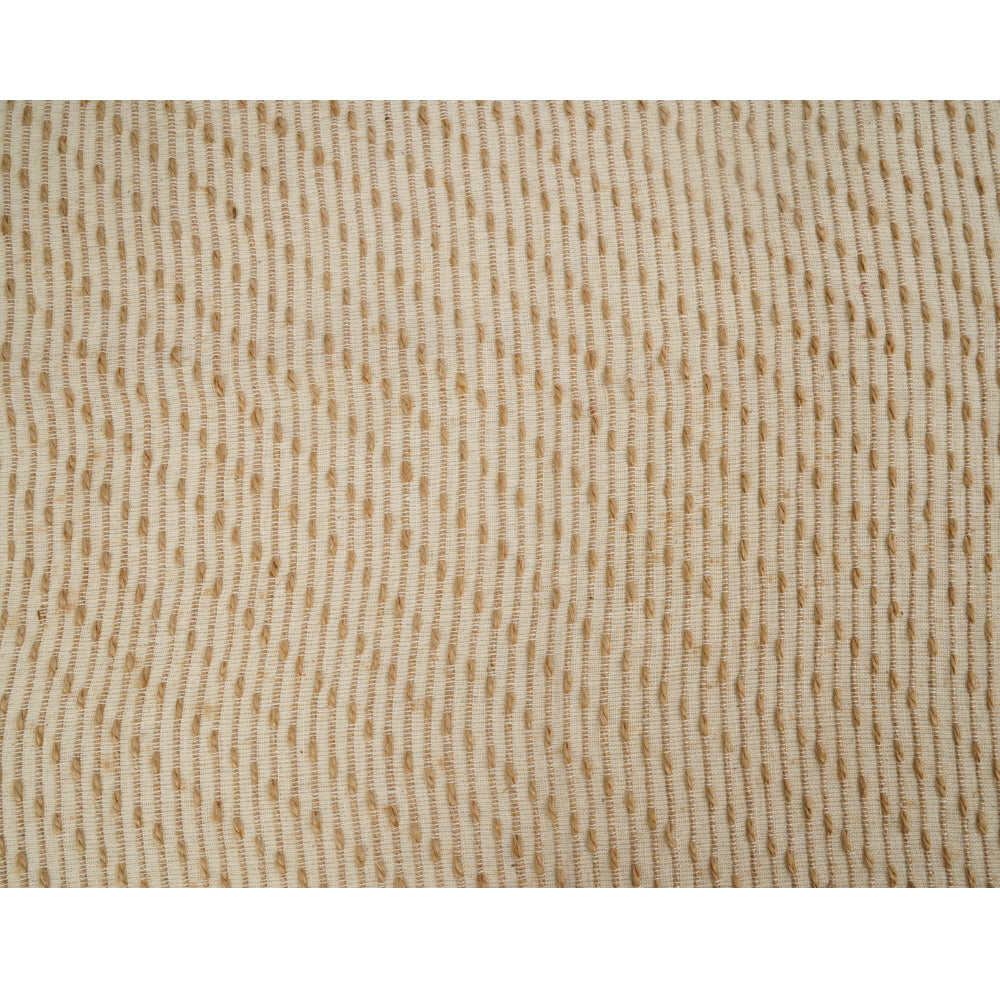 (Pre Cut 0.50 Mtr Piece) Cream-Beige Color Cotton Jute Fabric