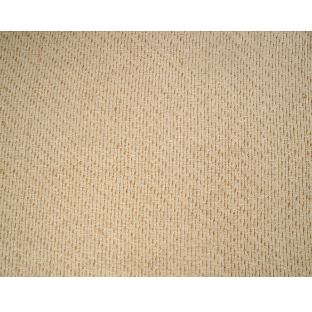 (Pre Cut 1.90 Mtr Piece) Cream-Beige Color Cotton Jute Fabric