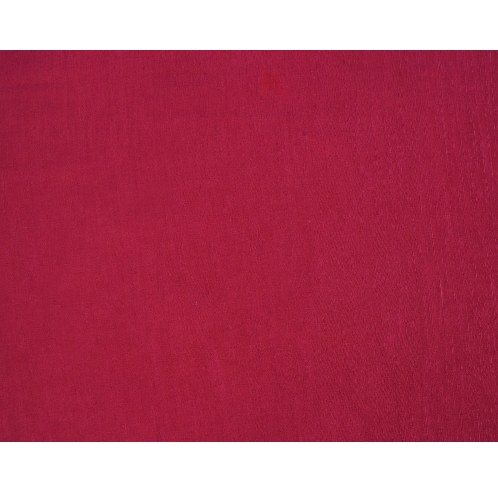 (Pre Cut Pre-Cut Fabrics>>Cut Piece Upto 1 Metre) Carmine Color Bemberg Linen Fabric