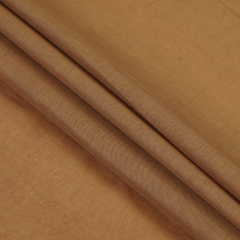 (Pre Cut 4.60 Mtr Piece) Brown Color Cotton Voile Fabric