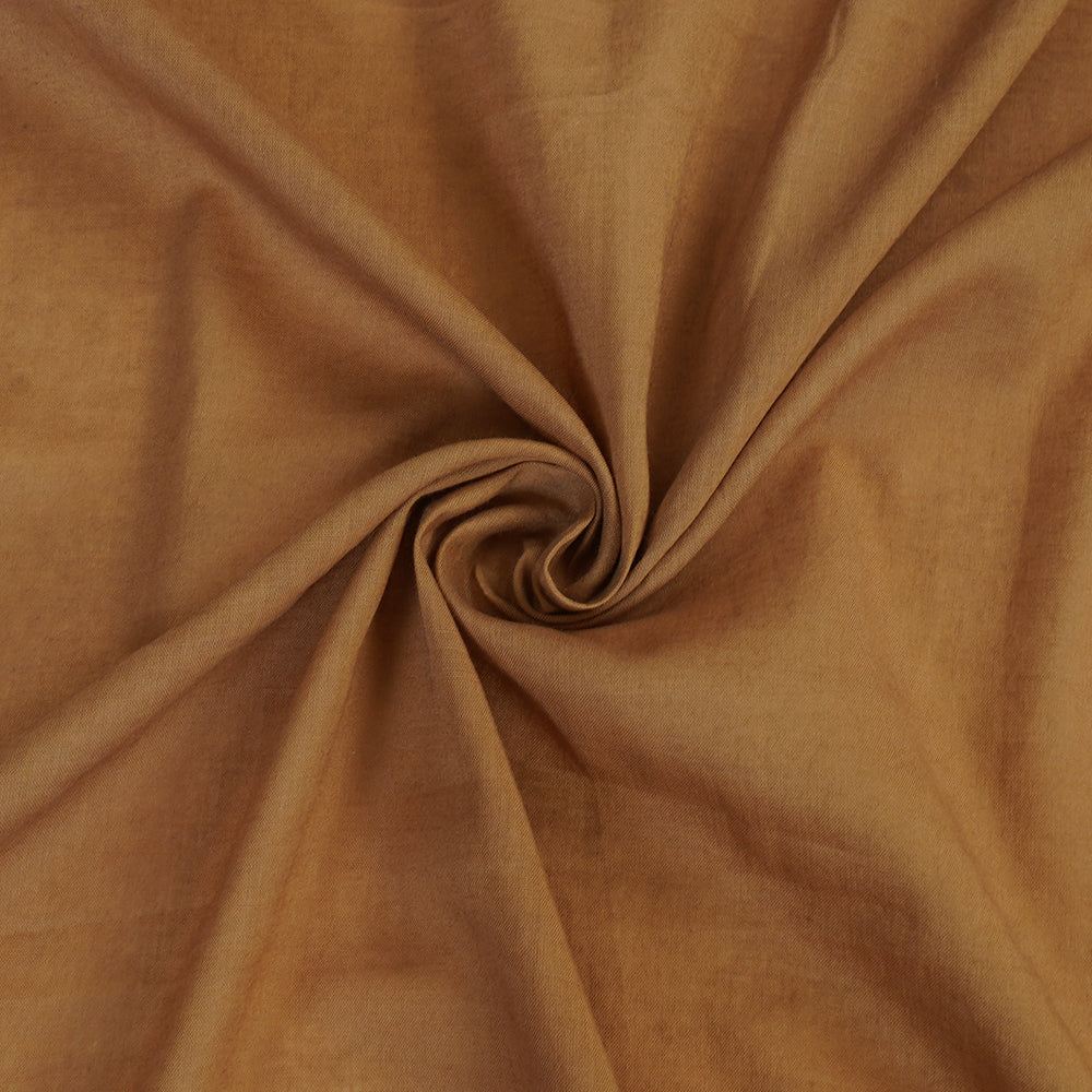 (Pre Cut 4.60 Mtr Piece) Brown Color Cotton Voile Fabric