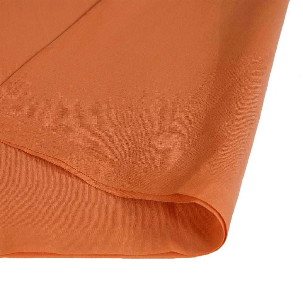 (Pre Cut 1.30 Mtr Piece) Orange Color High Twisted Cotton Voile Fabric