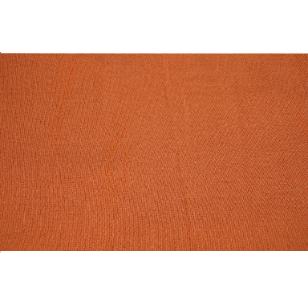 (Pre Cut 1.30 Mtr Piece) Orange Color High Twisted Cotton Voile Fabric