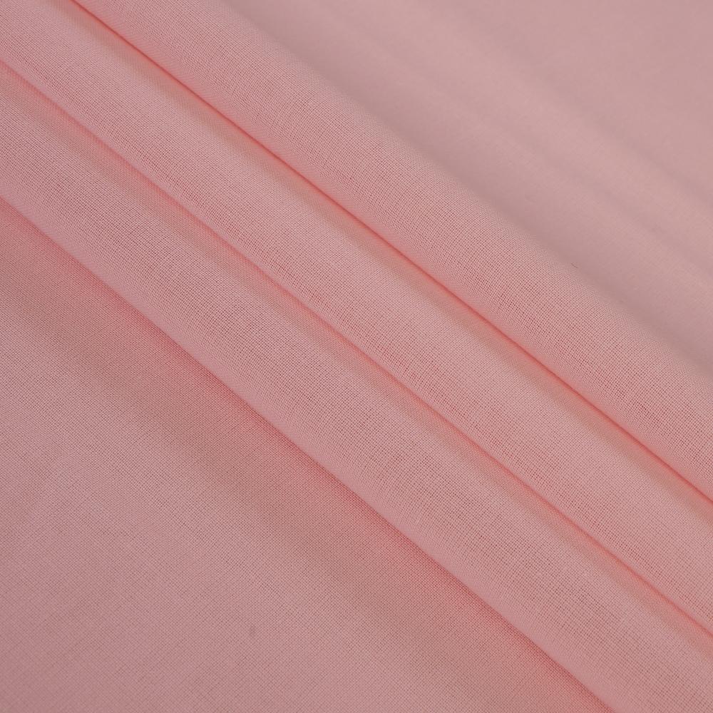 (Pre Cut 1.35 Mtr Piece) Flamingo Color High Twisted Cotton Voile Fabric