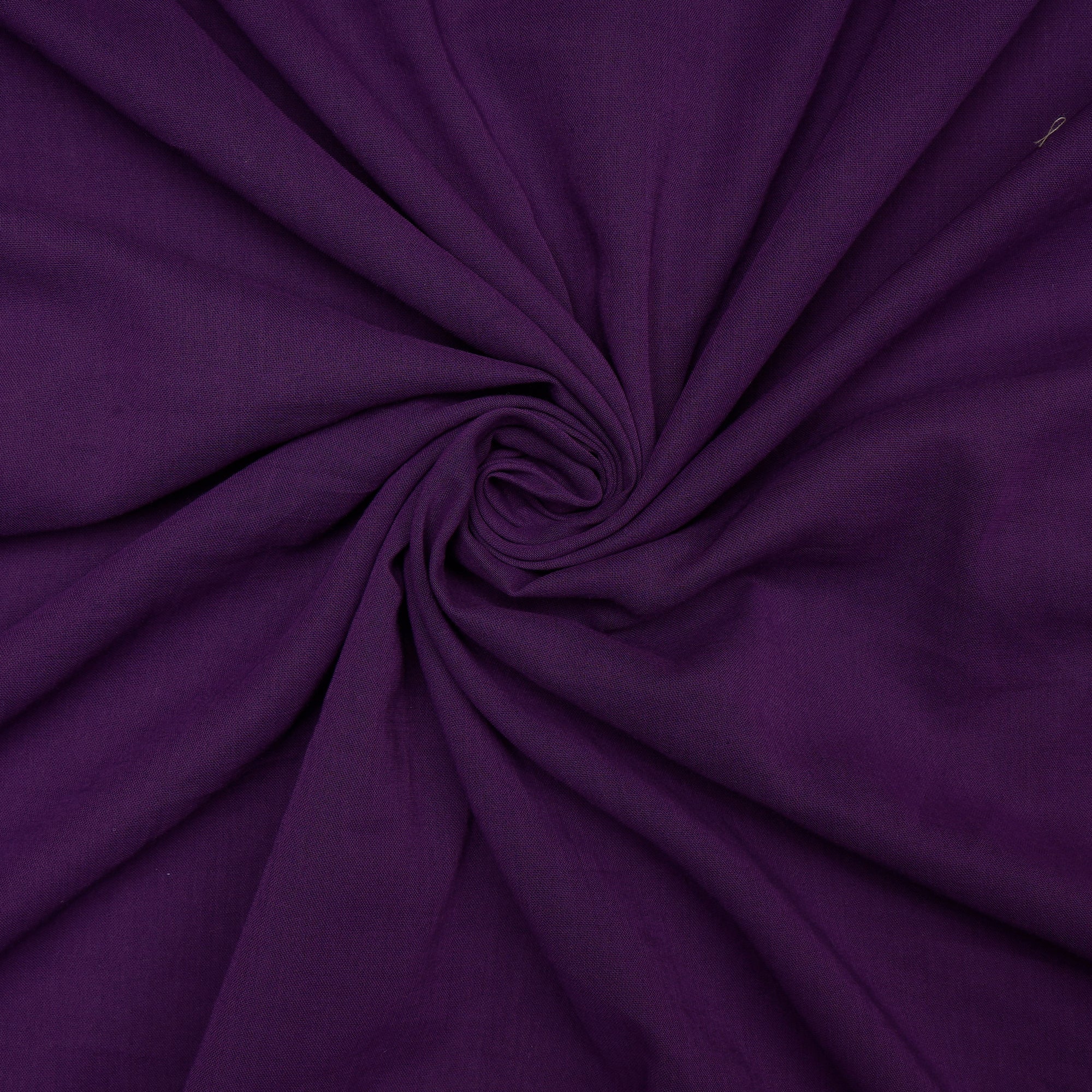 (Pre-Cut 2.50 Mtr) Purple Color High Twisted Cotton Voile Fabric