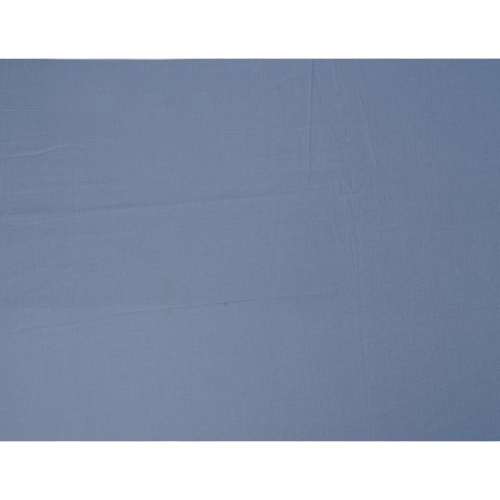 (Pre Cut 2.75 Mtr Piece) Baby Blue Color High Twisted Cotton Voile Fabric