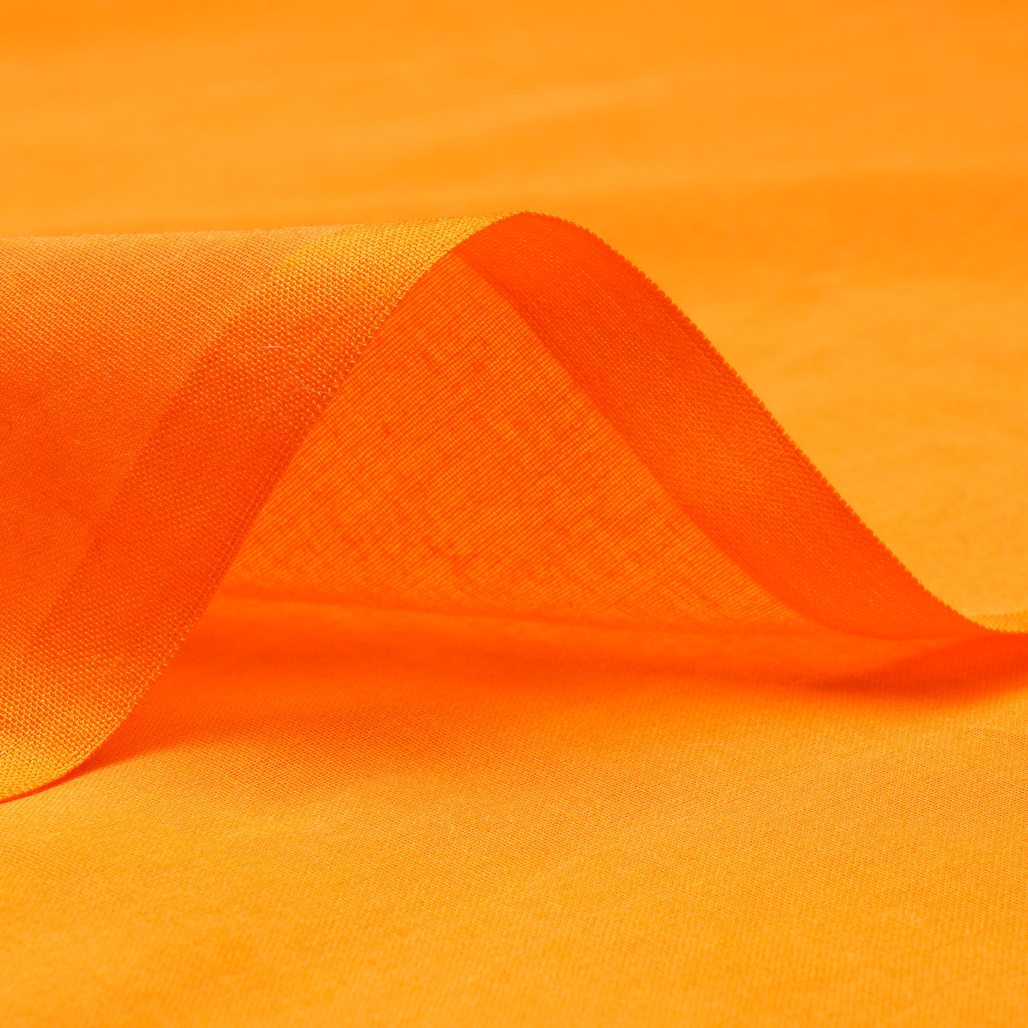(Pre Cut 3.75Mtr )Orange Piece Dyed High Twist 2x2 Cotton Voile Fabric