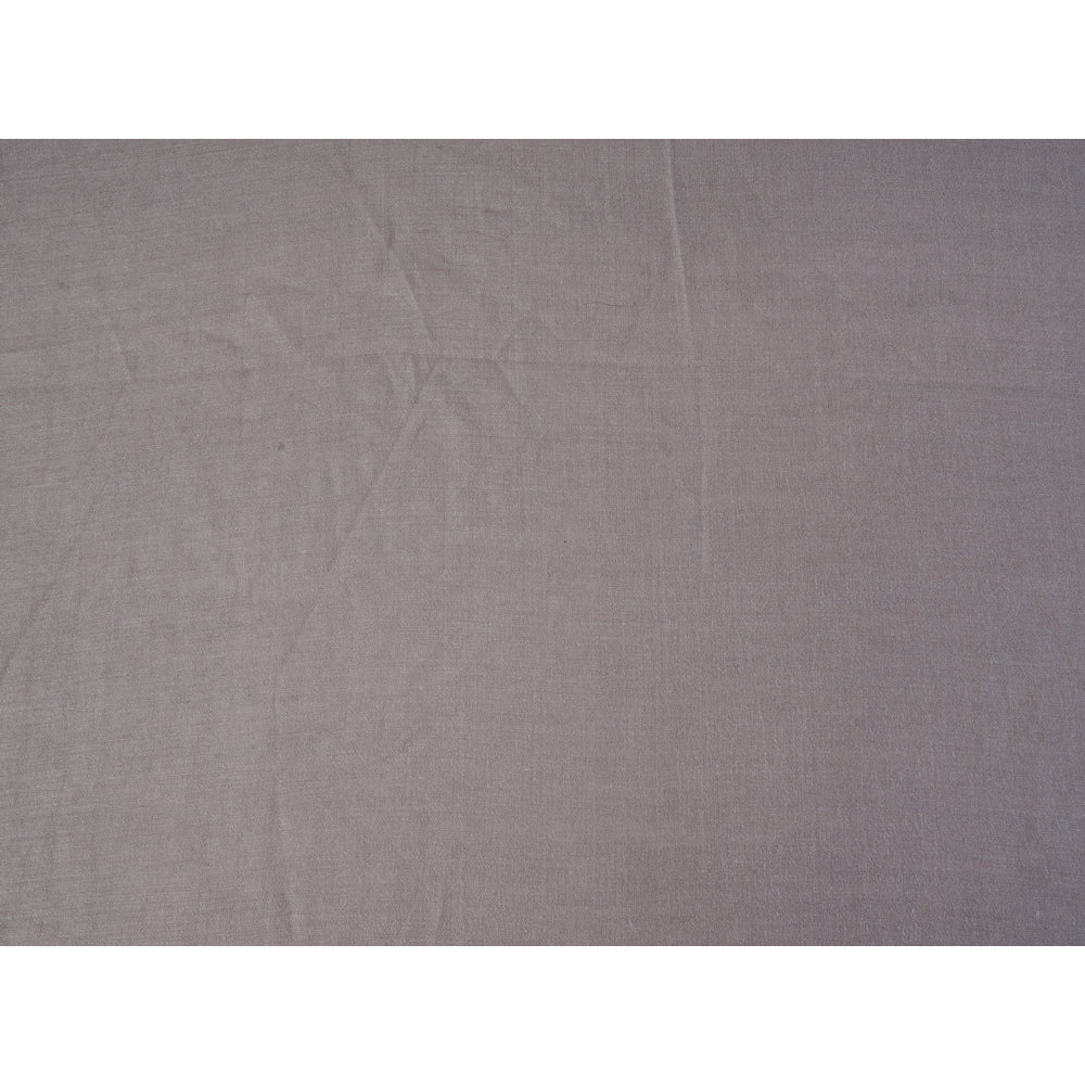 (Pre Cut 0.80 Mtr Piece) Grey Color Muga Kora Silk Fabric