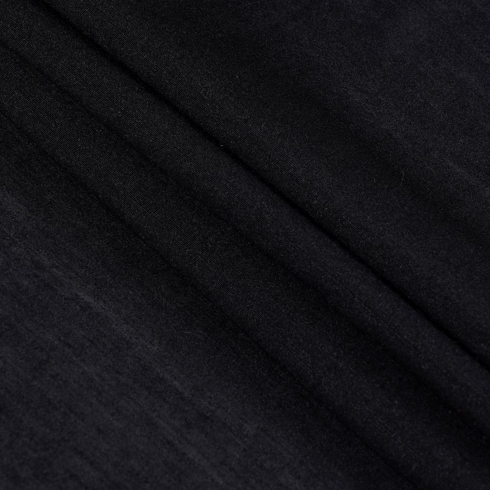 (Pre Cut 0.85 Mtr Piece) Black Color Muga Kora Fabric