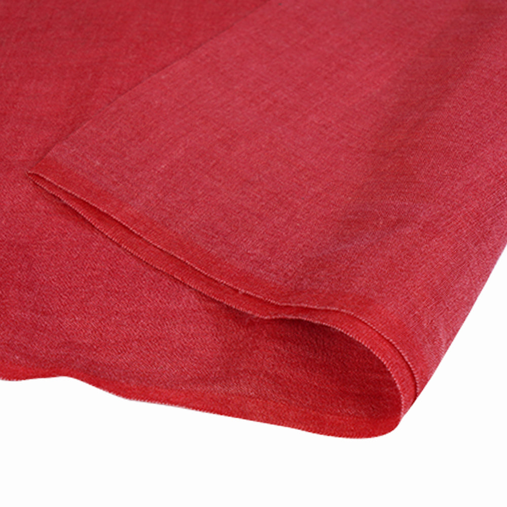 (Pre Cut 0.75 Mtr Piece) Crimson Color Tussar Chanderi Fabric