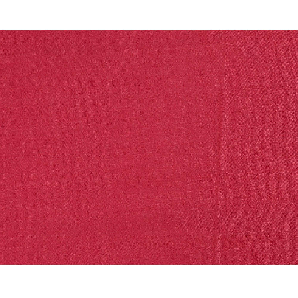 (Pre Cut 0.80 Mtr Piece) Ruby Color Tussar Chanderi Fabric