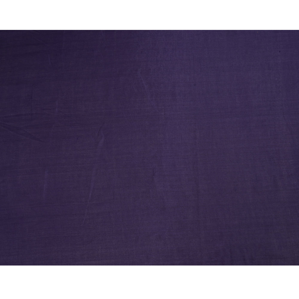 (Pre Cut 0.80 Mtr Piece) Eggplant Color Tussar Chanderi Fabric