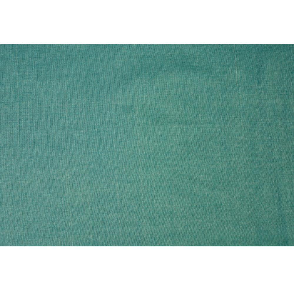 (Pre Cut 1.45 Mtr Piece) Jade Green Color Tussar Chanderi Fabric