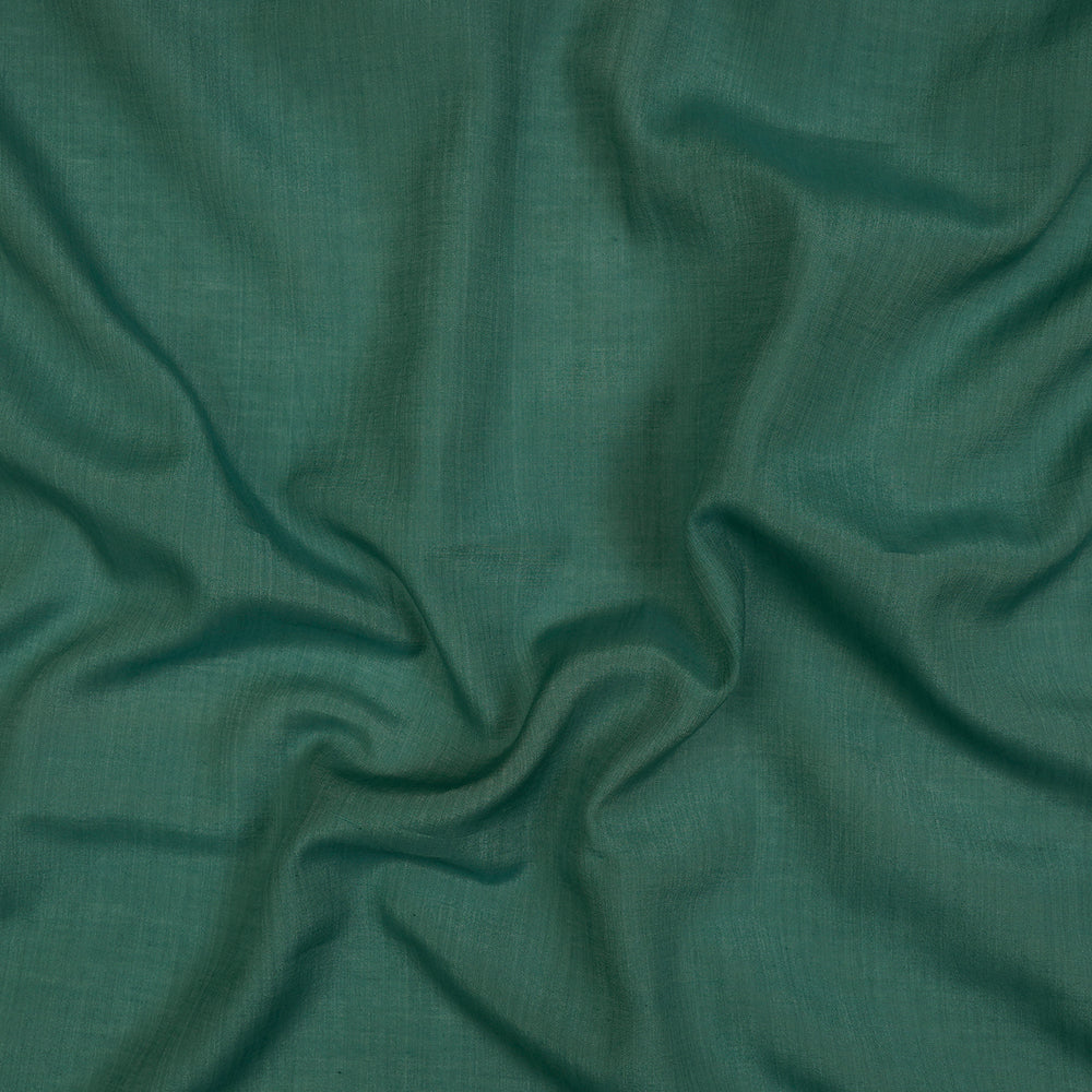 (Pre-Cut 1.80 Mtr ) Cyan Opaque Color Tussar Chanderi Fabric