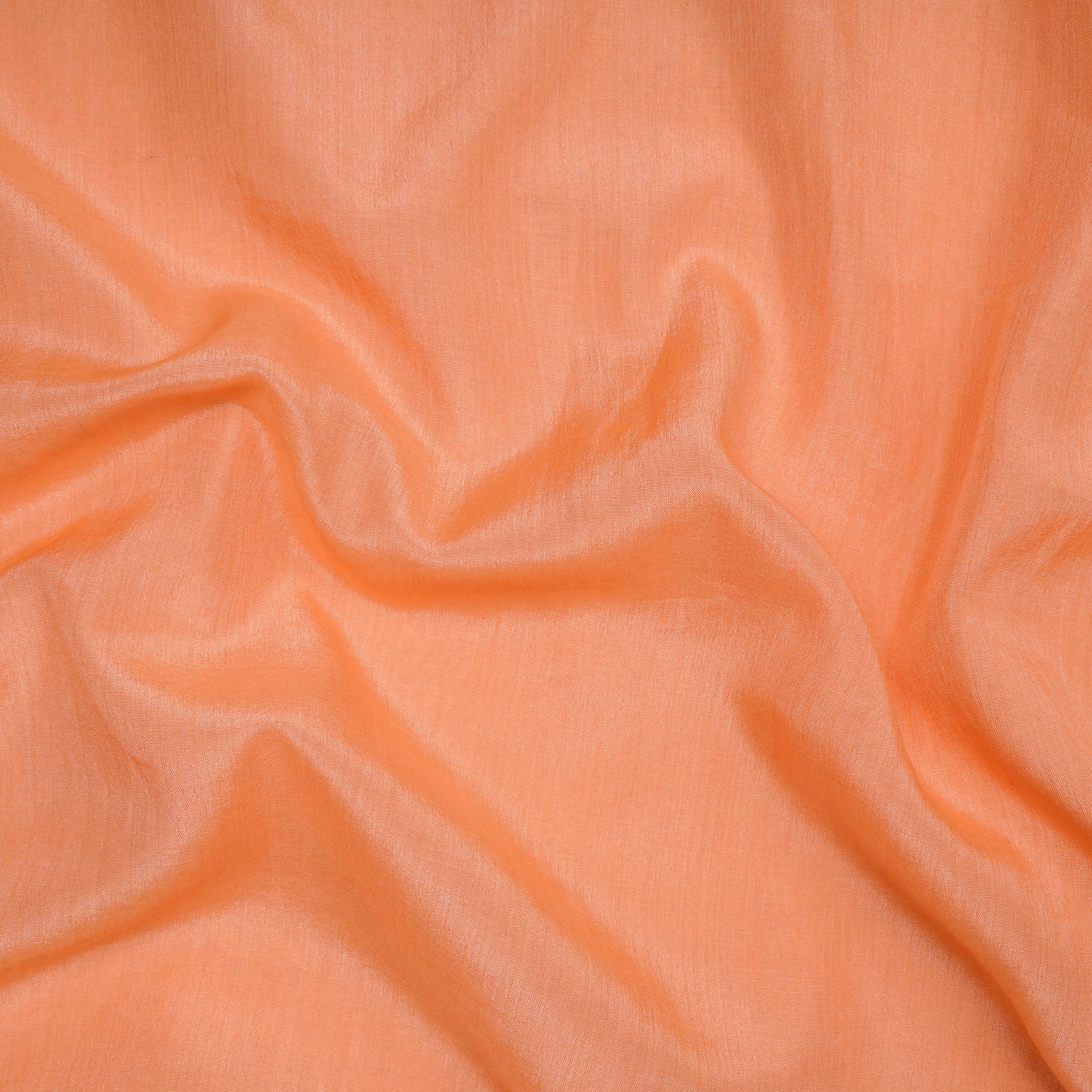 (Pre-Cut 2.00 Mtr) Orange Tussar Silk Cotton Fabric