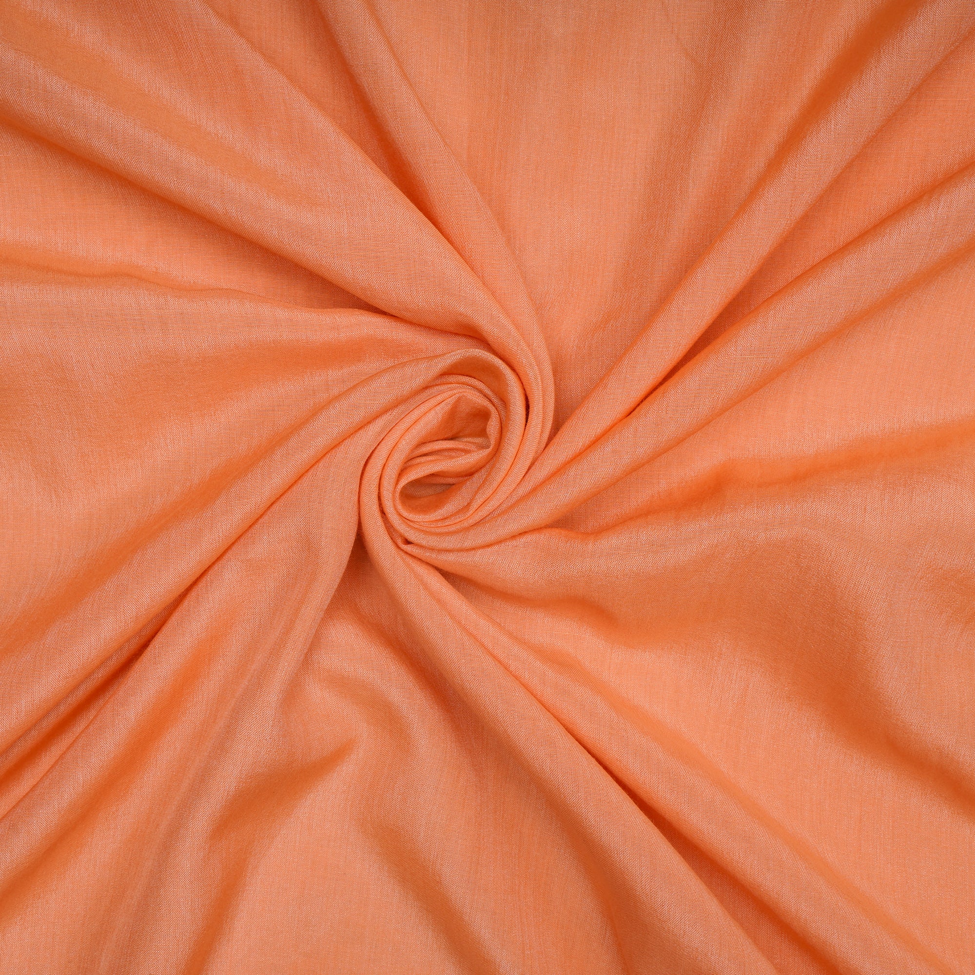 (Pre-Cut 2.00 Mtr) Orange Tussar Silk Cotton Fabric