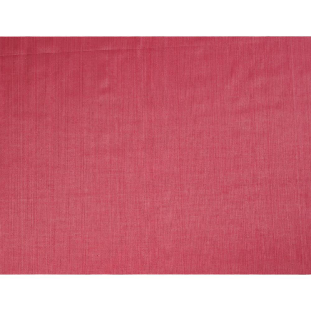 (Pre Cut 2.40 Mtr Piece) Pink Color Tussar Chanderi Fabric