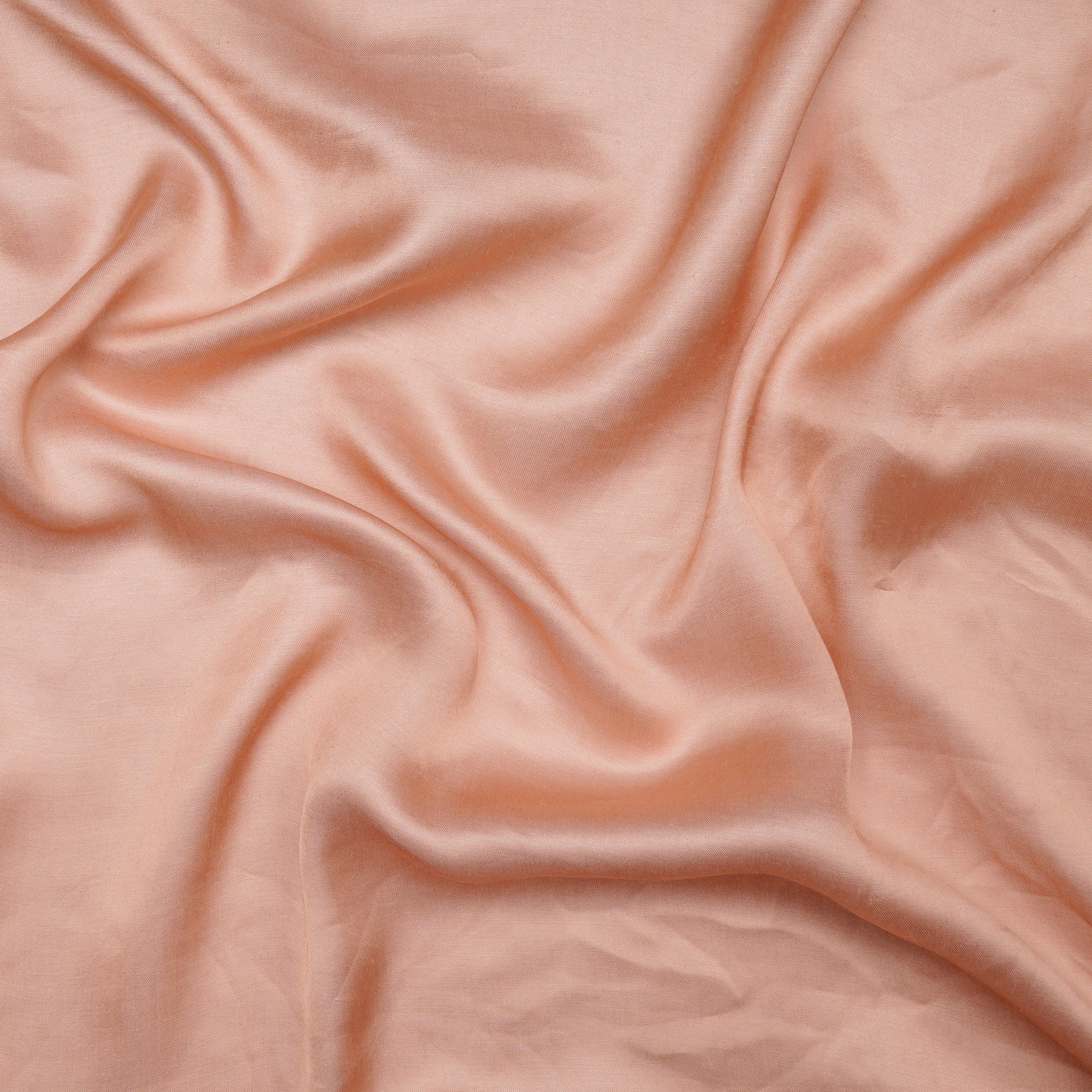 (Pre-Cut 1.30 Mtr) Peach Modal Satin Fabric